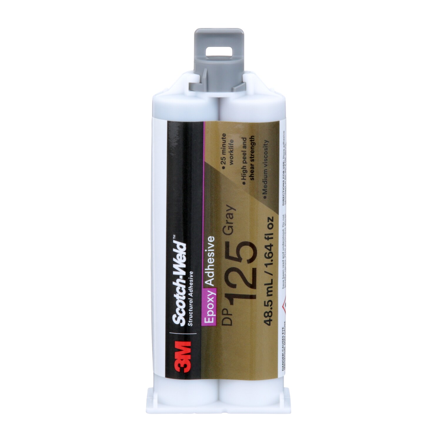 7100320278 - 3M Scotch-Weld Epoxy Adhesive DP125, Gray, 48.5 mL Duo-Pak, 12/Case