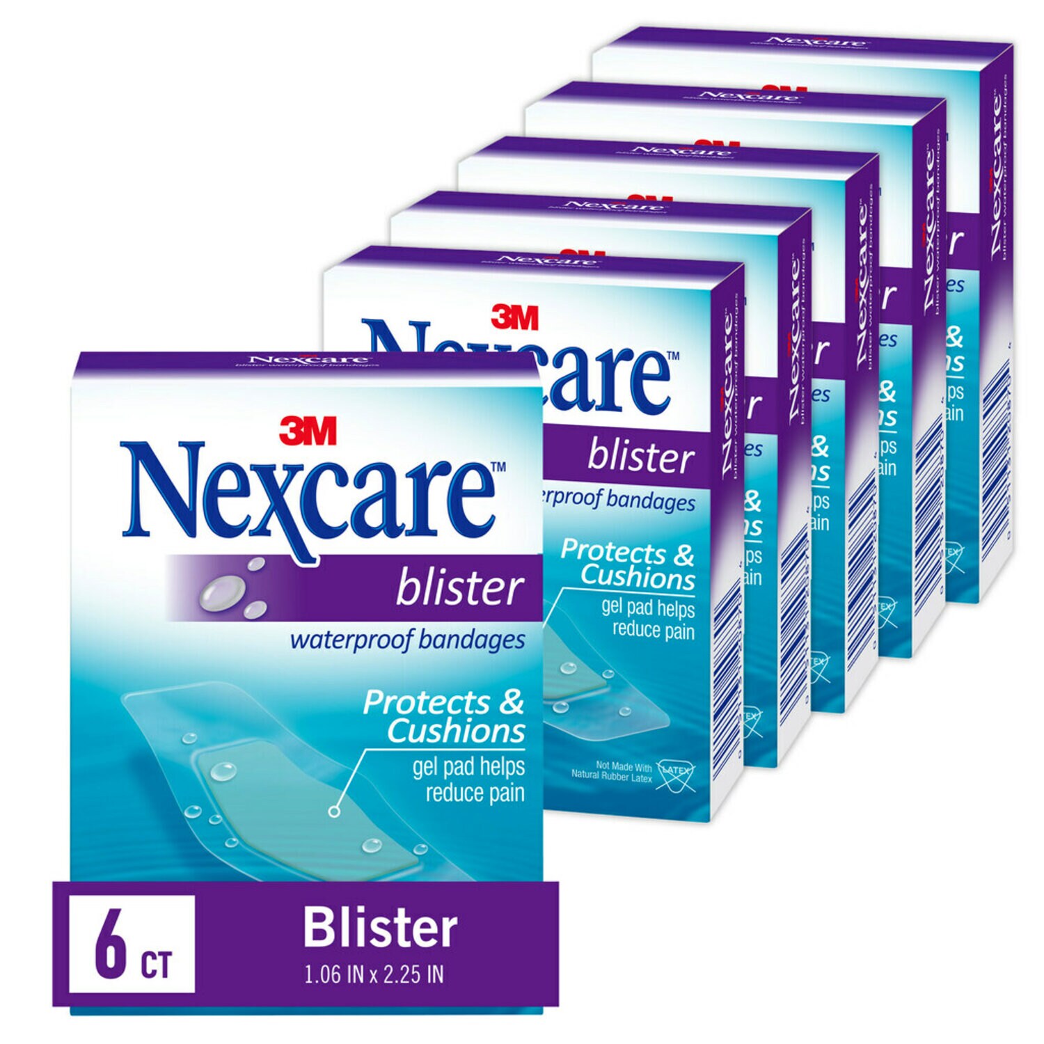 7100045229 - Nexcare Blister Waterproof Bandages BWB-06, 1 1/16 in x 2 1/4 in
