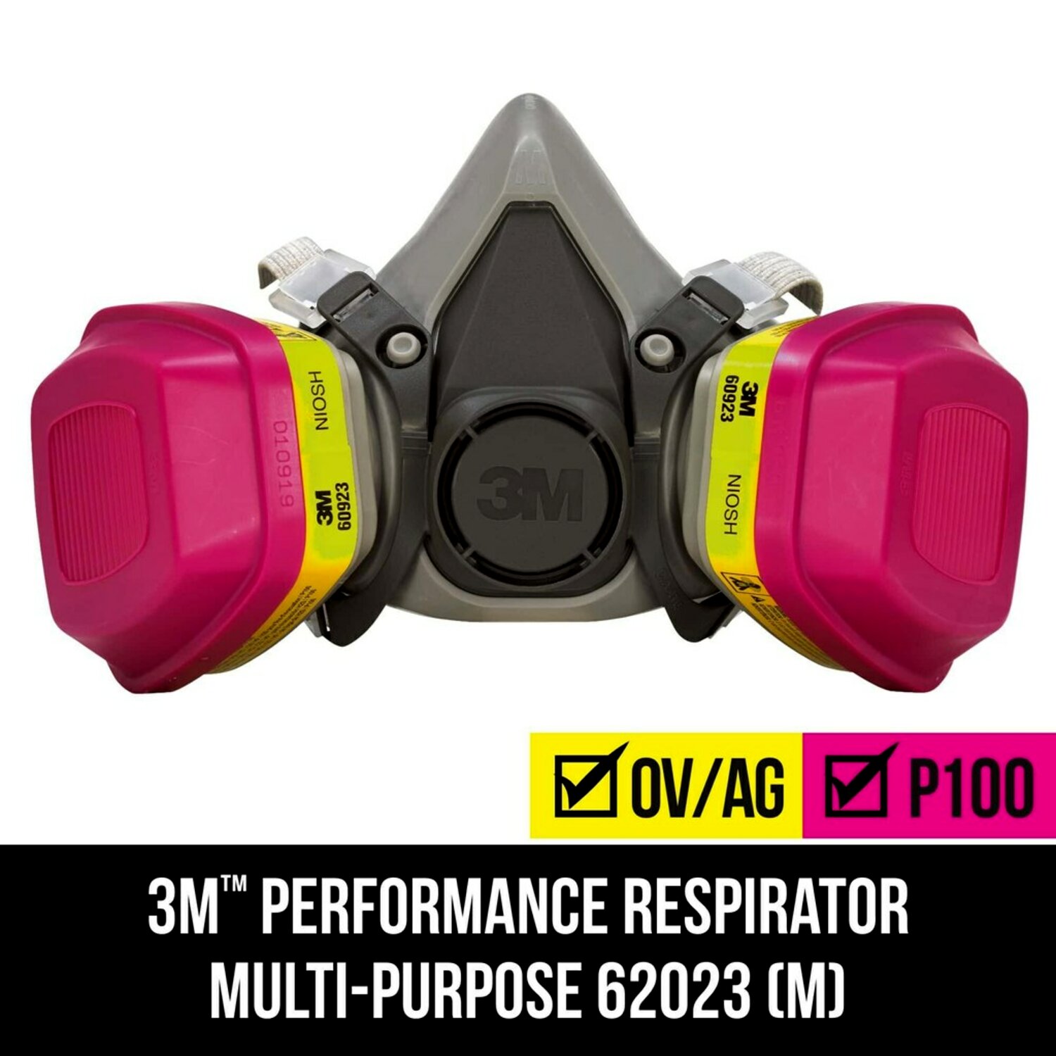 7100156931 - 3M Multi-Purpose Respirator, 62023H1-DC, 1 each/pack, 4 packs/case