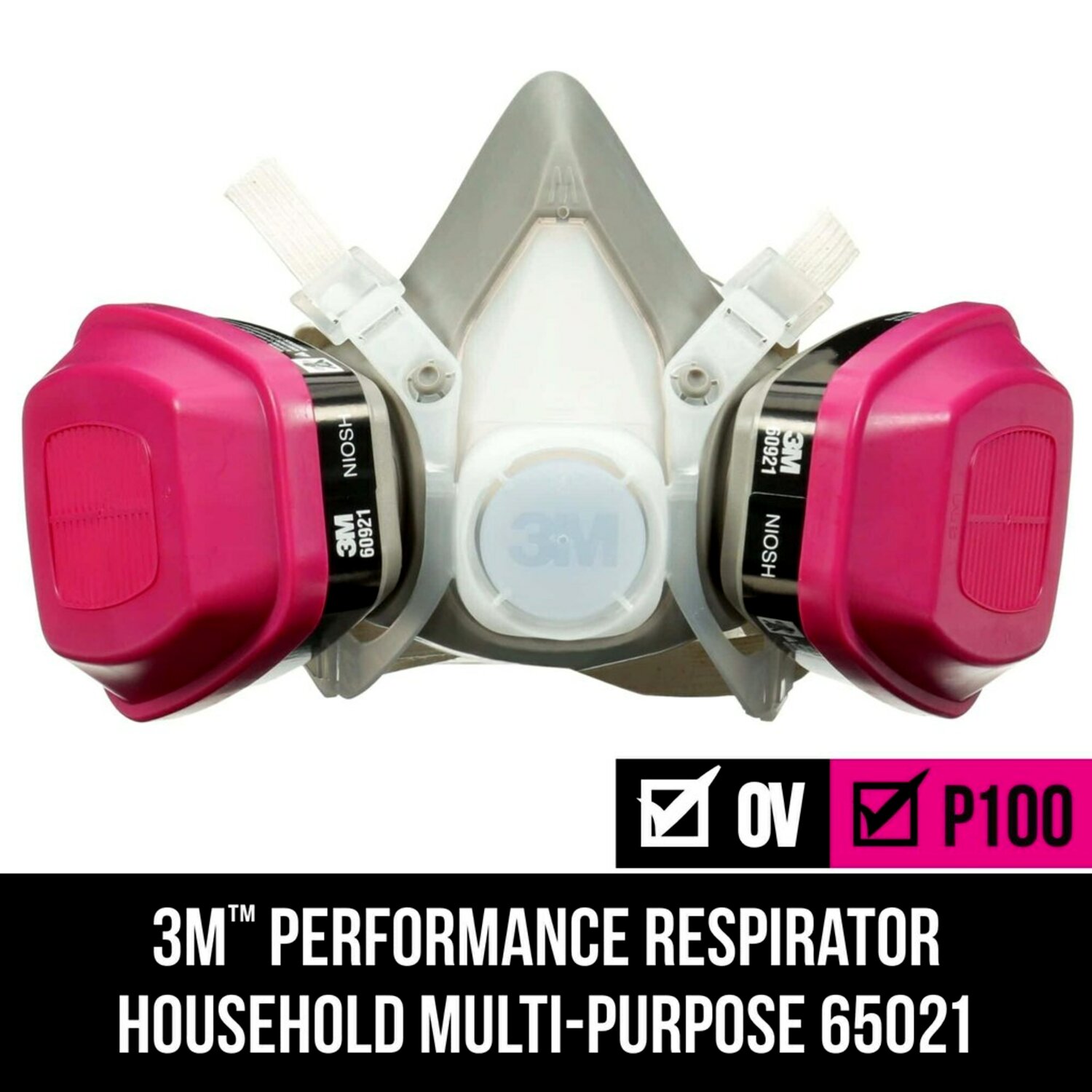 7100155156 - 3M Household Multi-purpose Respirator, 65021H1-DC, 1 each/pack, 4 packs/case