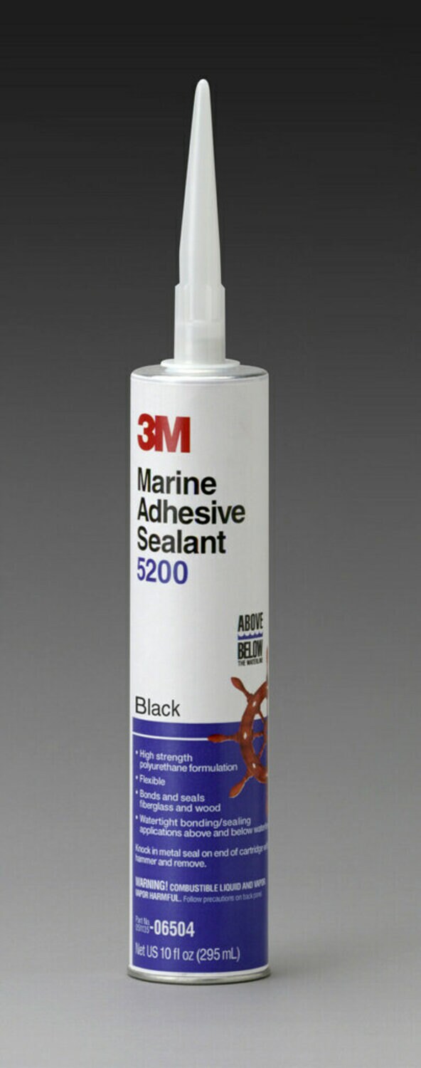 7000042727 - 3M Marine Adhesive Sealant 5200, Black, 295 mL Cartridge, 12/Case