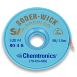 504100 - CHEMTRONICS SODER WICK ROSIN FLUX DESOLDERING WICK 100FT