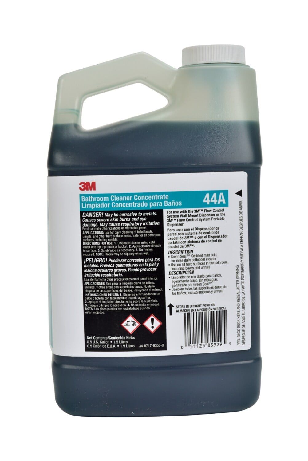 7010386102 - 3M Bathroom Cleaner Concentrate 44A, 0.5 Gallon, 4/Case