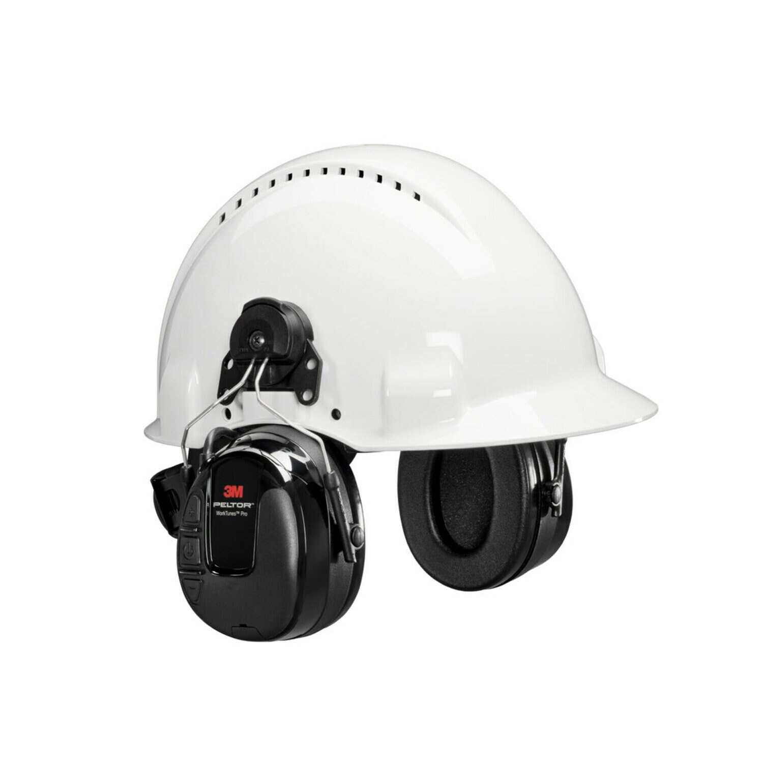 7100089369 - 3M PELTOR WorkTunes Pro AM/FM Radio Headset, Black, Hard Hat Attached