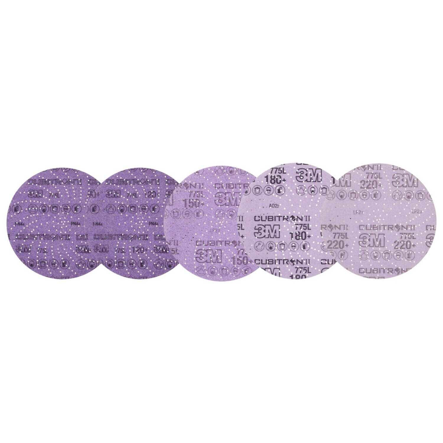 7100236652 - 3M Xtract Cubitron II Film Disc 775L, 77554, Multi-Grade 80+ - 220+ 3MIL, 6 in, Die 600LG, 15/Pack, 20 Packs/Case, Multi-pack