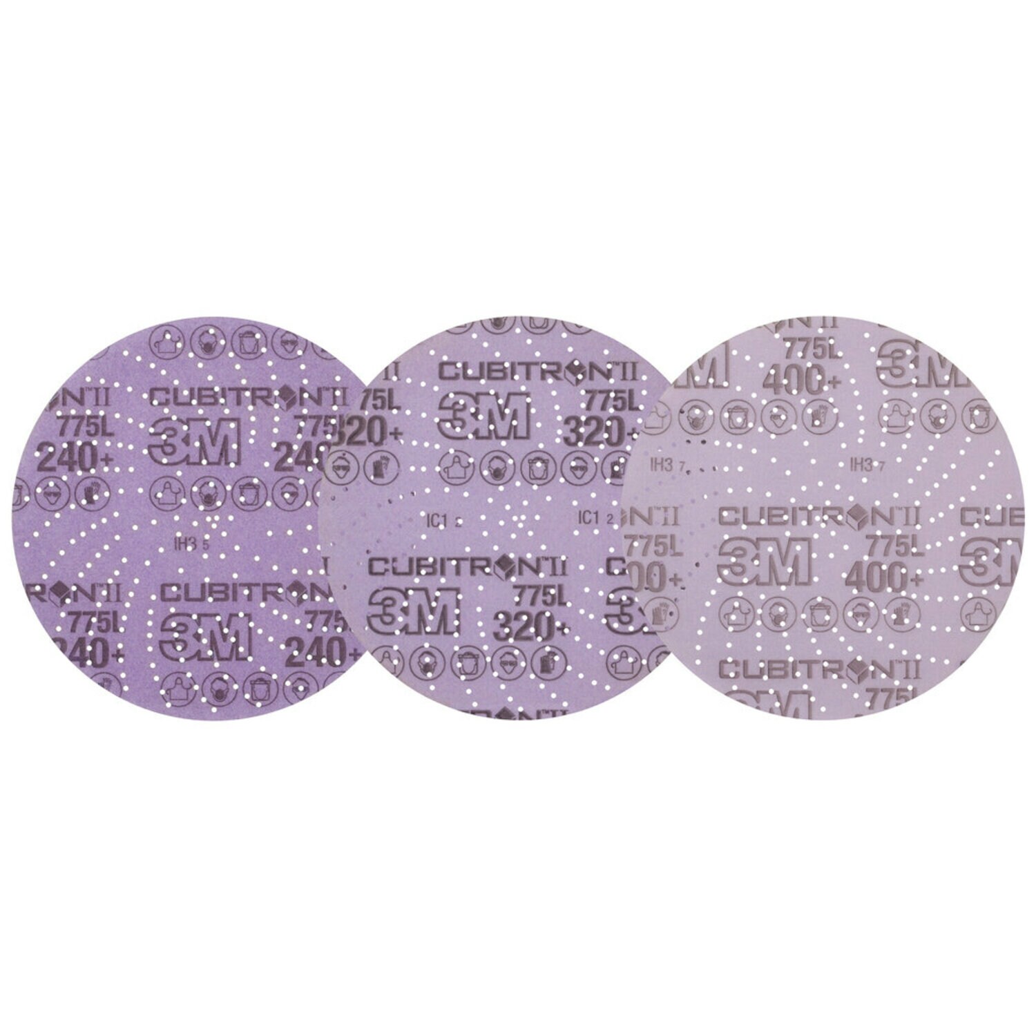 7100233566 - 3M Xtract Cubitron II Film Disc 775L, 77555, Multi-Grade 240+ - 400+ 3MIL, 6 in, Die 600LG, 15/Pack, 20 Packs/Case, Multi-pack