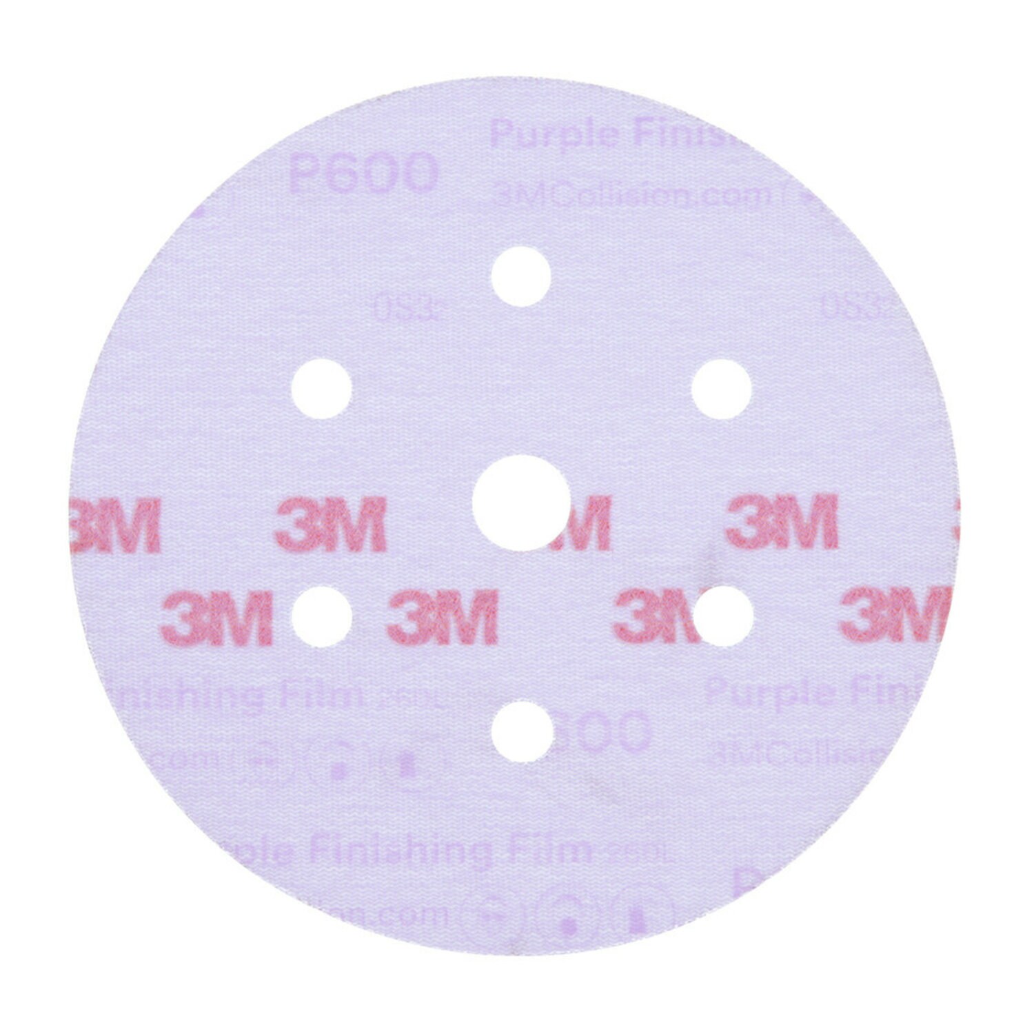 7100122774 - 3M Purple Finishing Film Hookit Disc Dust-Free, 30771, 6 in, P600, 50 discs per carton, 4 cartons per case