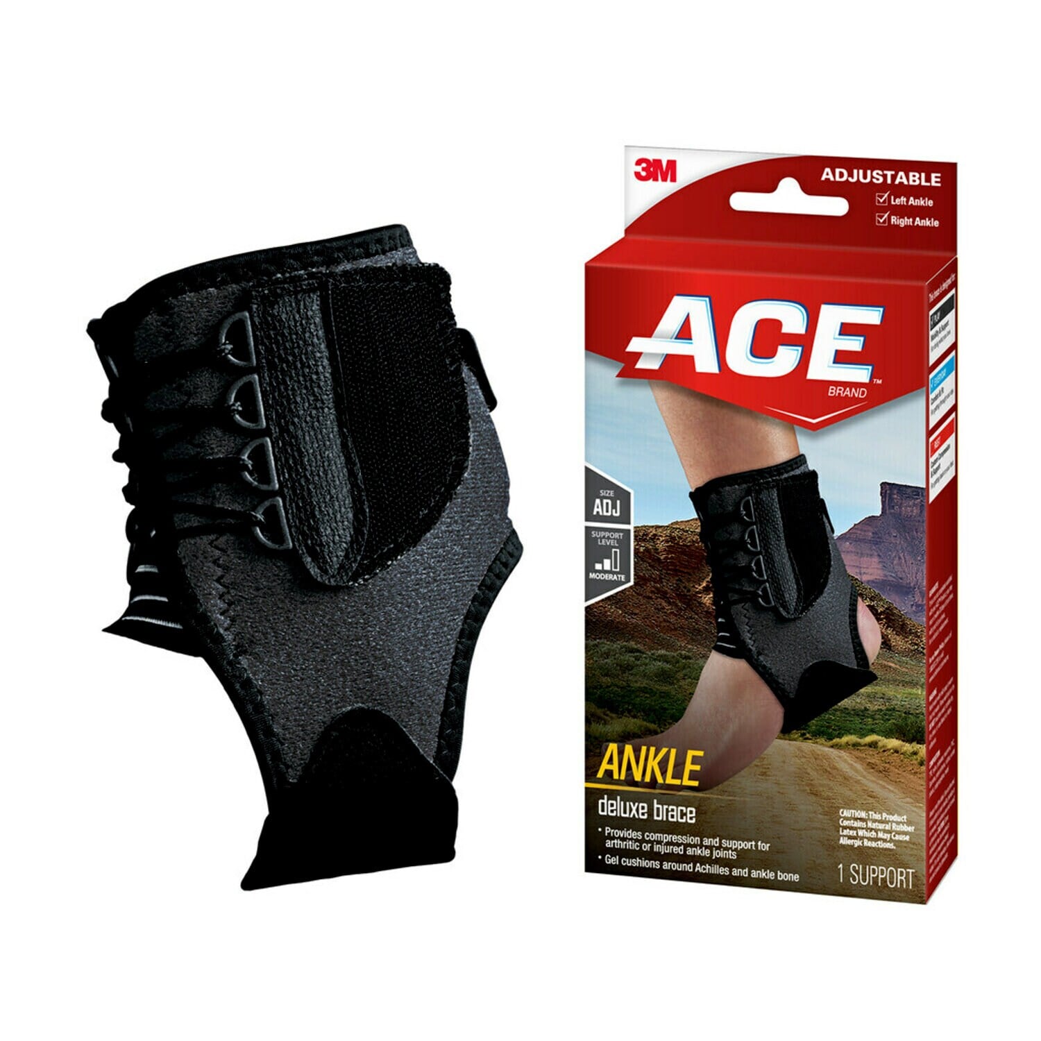 7100406817 - ACE Brand Deluxe Ankle Brace 207736, One Size Adjustable