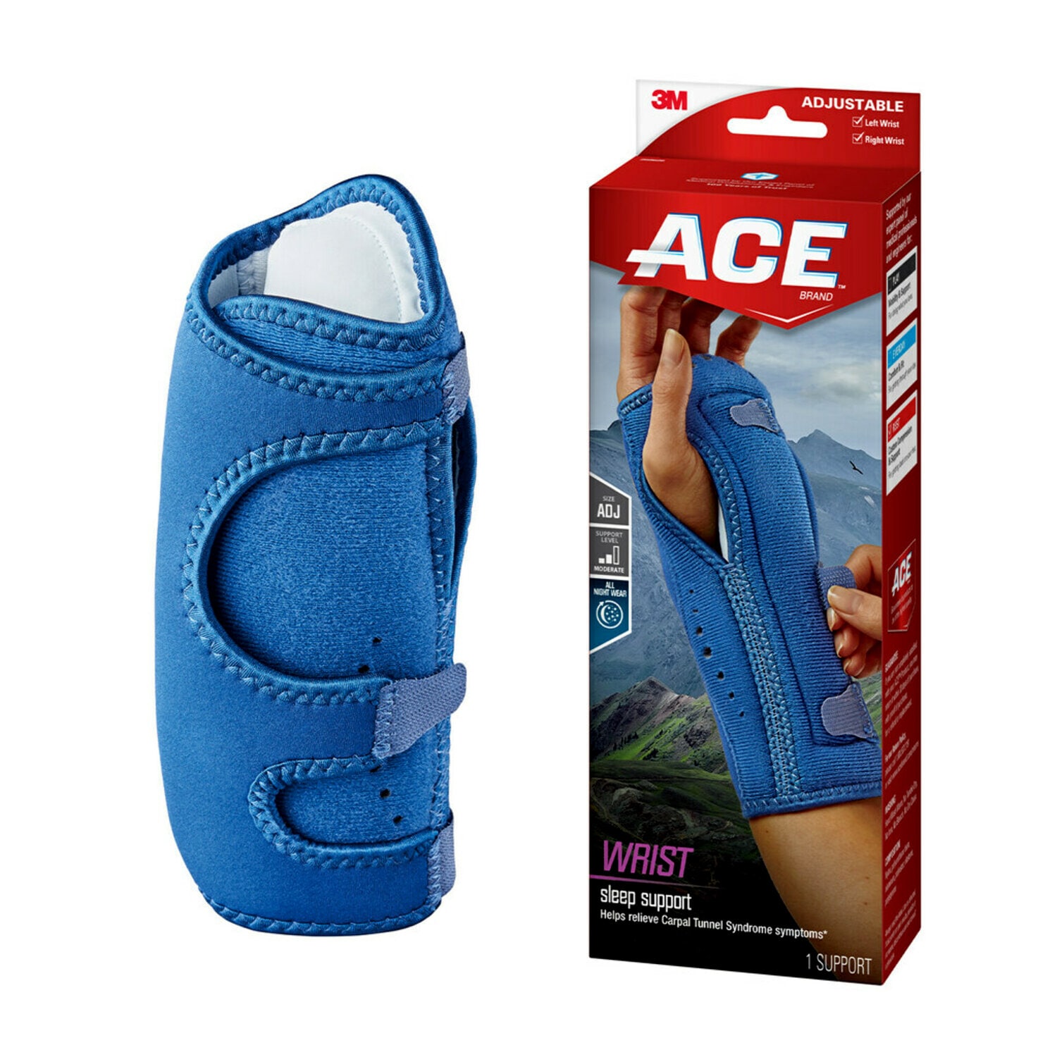 7010333217 - ACE Brand Night Wrist Sleep Support 209626, Adjustable