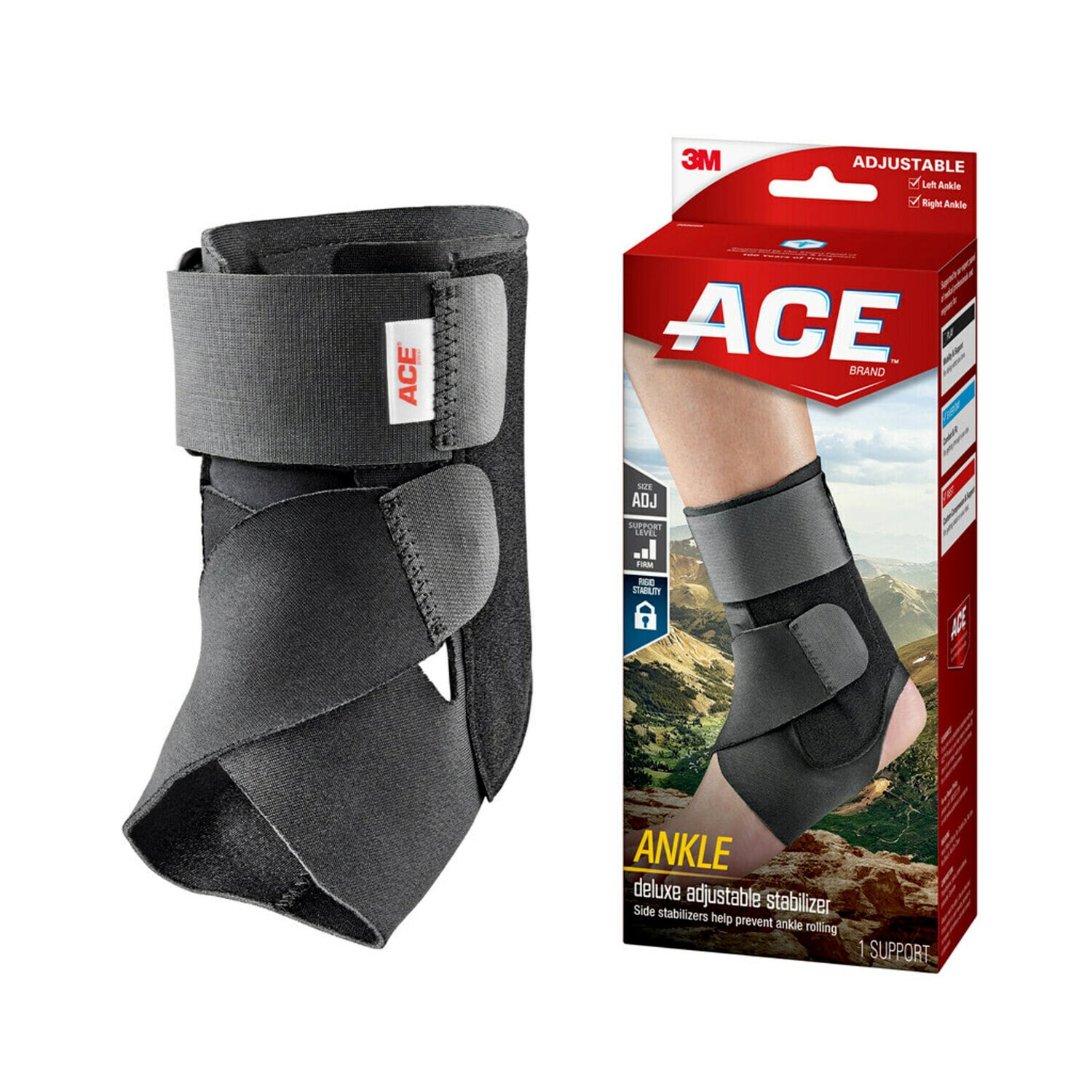 7100098855 - ACE Ankle Brace w/Stabilizer 209605, Adjustable