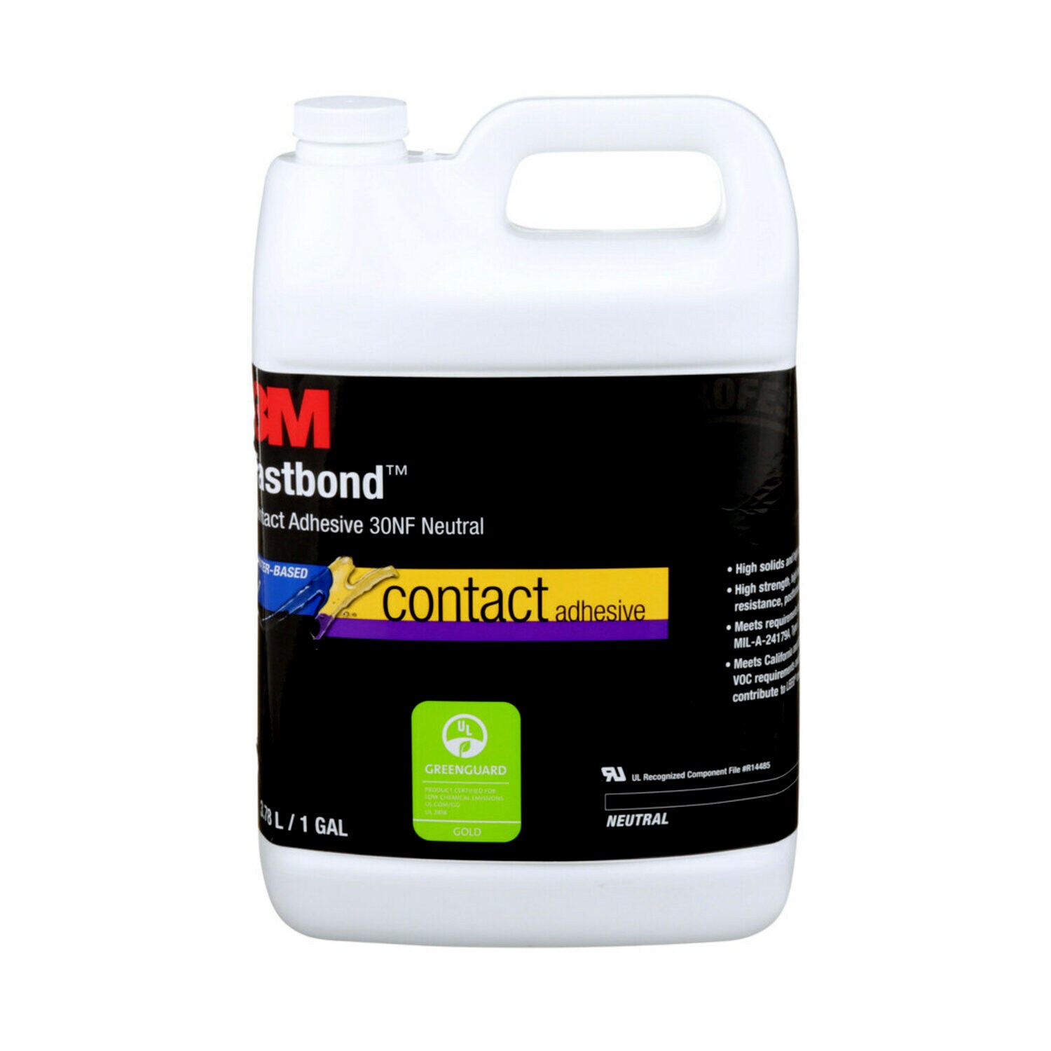 7000046568 - 3M Fastbond Contact Adhesive 30NF, Neutral, 1 Gallon Can, 4/case