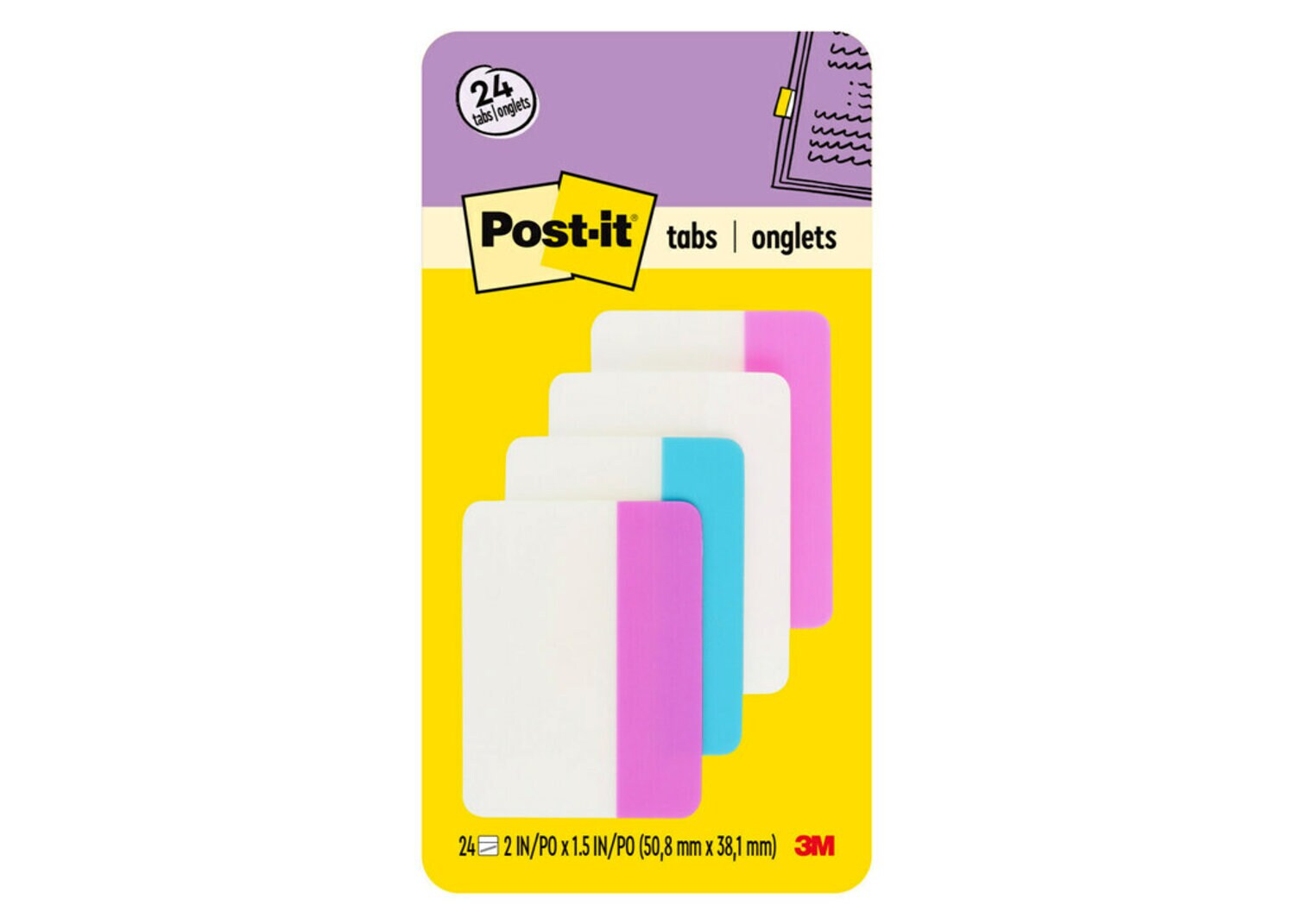 7010295066 - Post-it Filing Tabs 686-PWAV, 2 in. x 1.5 in. (50,8 mm x 38.1 mm)