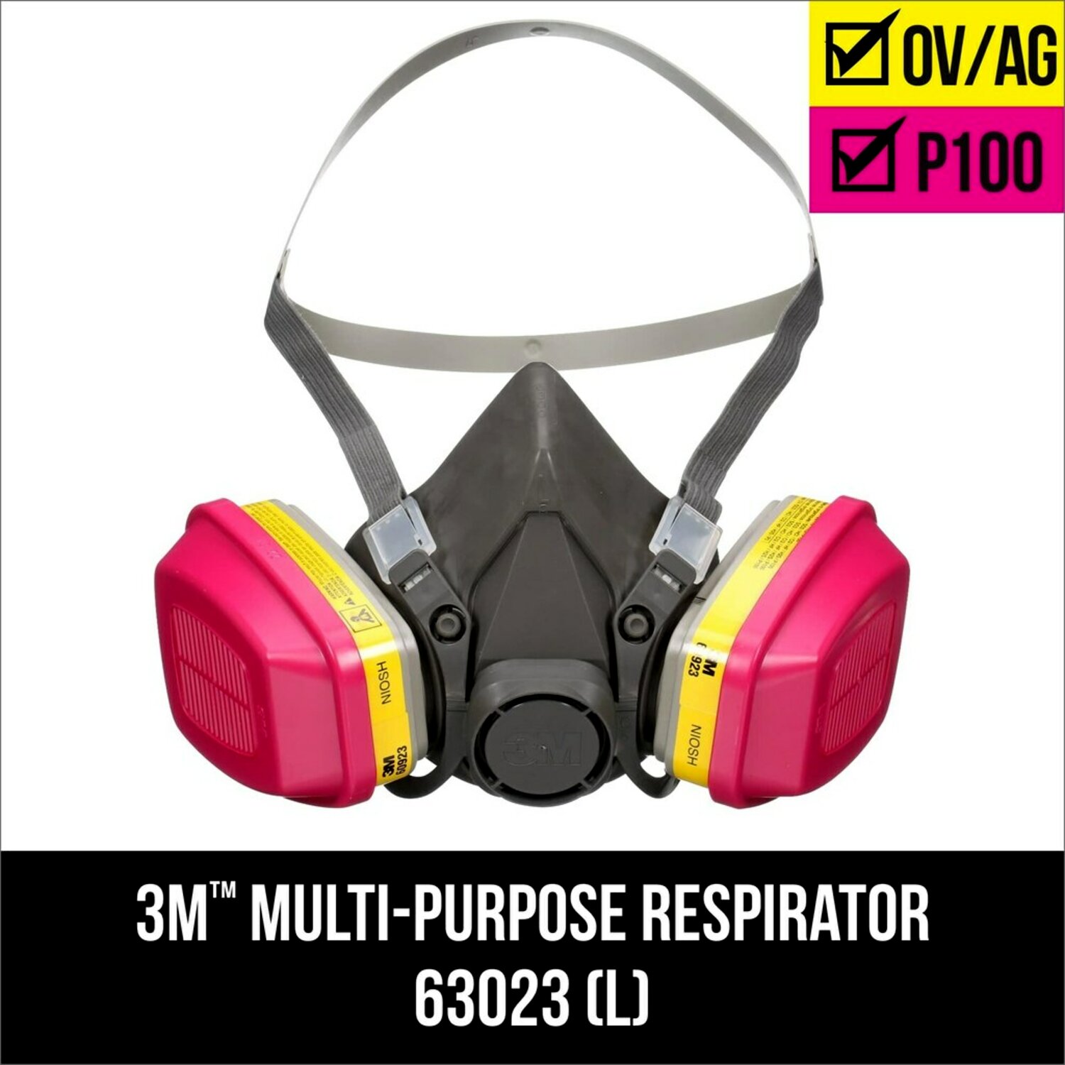 7100177495 - 3M Performance Multi-purpose Large Respirator 63023H1-DC, 1/pk, 4 pks/case
