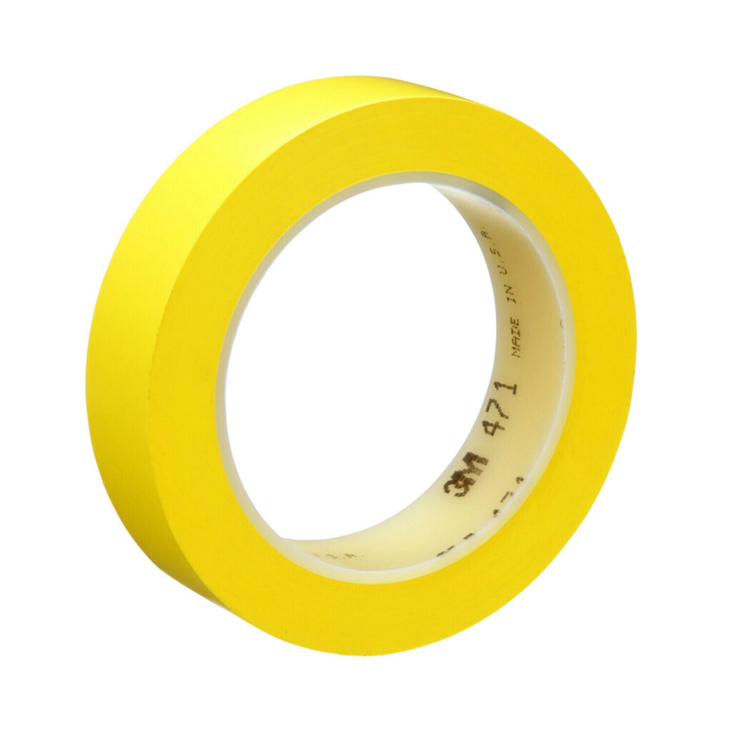 7100044642 - 3M Vinyl Tape 471, Yellow, 1 in x 36 yd, 5.2 mil, 36 Roll/Case, Individually Wrapped Conveniently Packaged