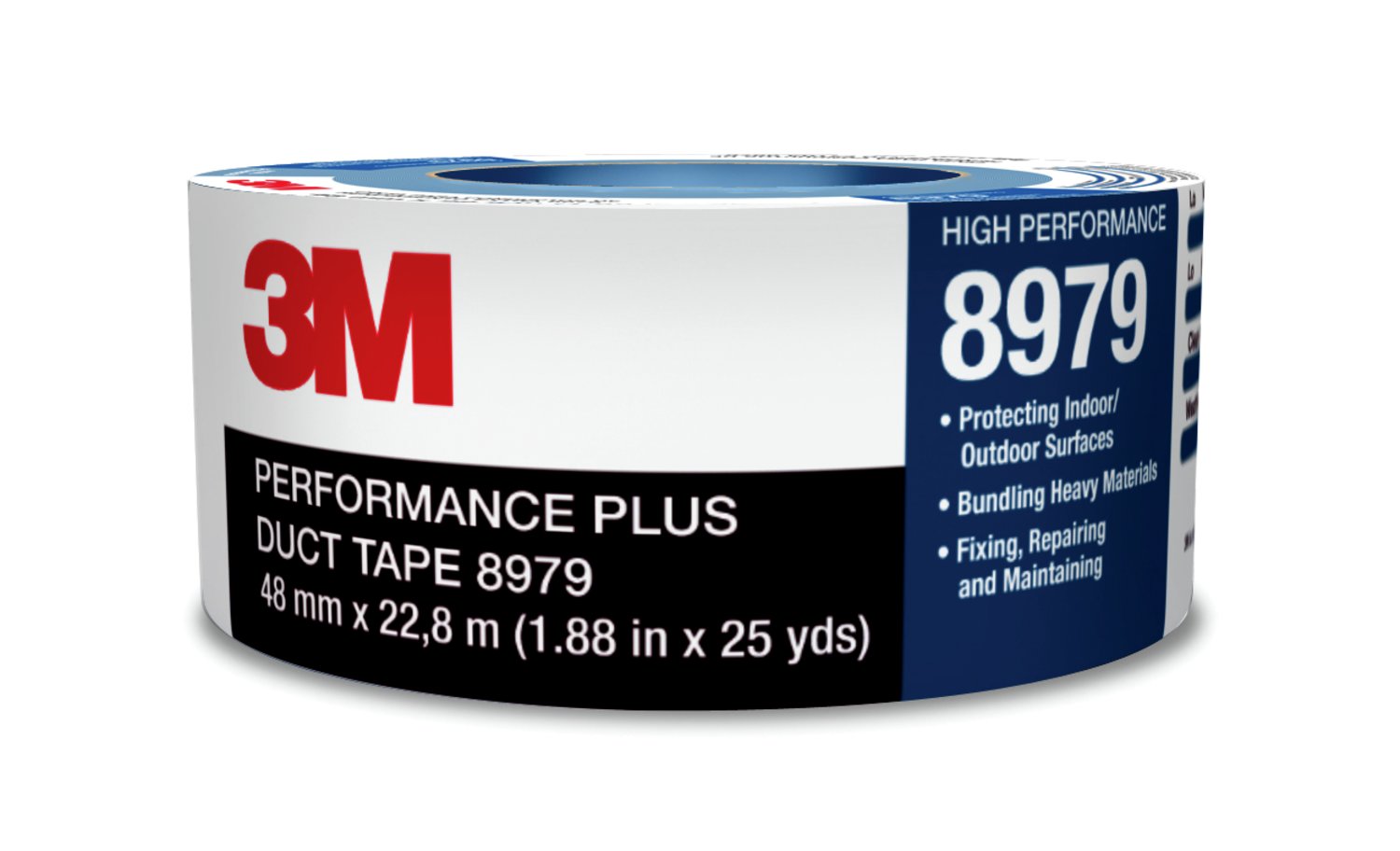 7000001329 - 3M Performance Plus Duct Tape 8979, Slate Blue, 48 mm x 22.8 m 12.1
mil, 12 Roll/Case, Conveniently Packaged