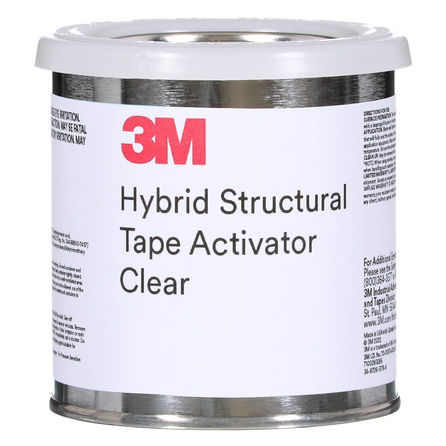 7100283265 - 3M Hybrid Structural Tape Activator, Clear, 1/2 Pint, 12 Cans/Case