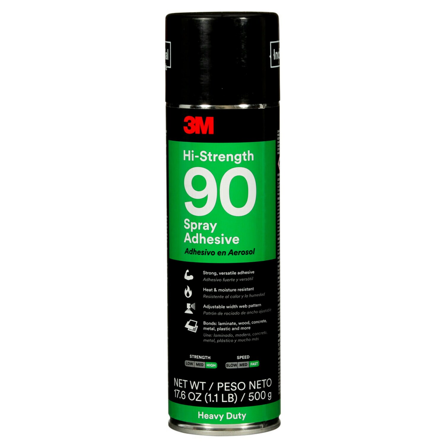 7000023924 - 3M Hi-Strength Spray Adhesive 90, Clear, 24 fl oz Can (Net Wt 17.6 oz), 12/Case, NOT FOR SALE IN CA AND OTHER STATES