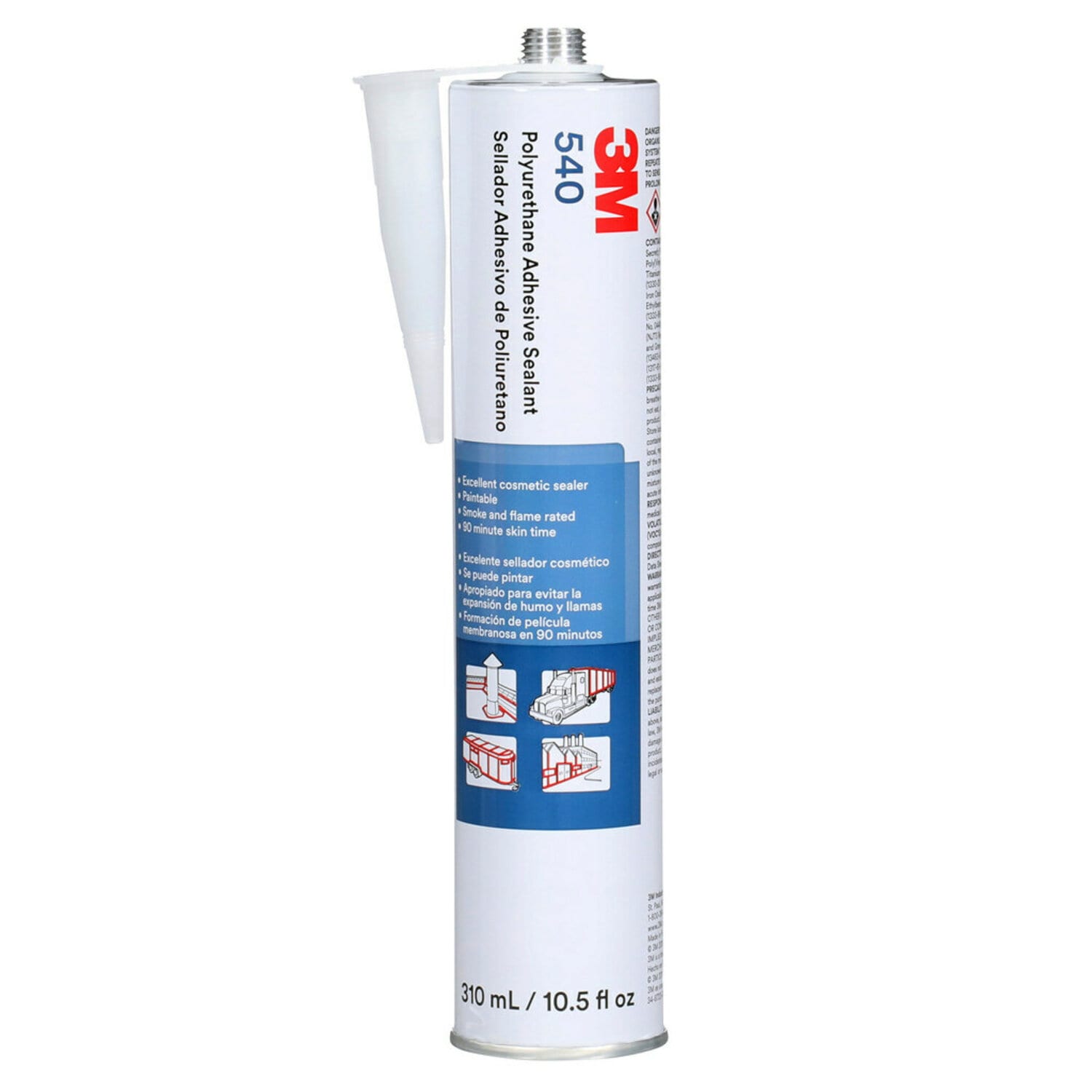 7000000941 - 3M Polyurethane Sealant 540, White, 310 mL Cartridge, 12/Case