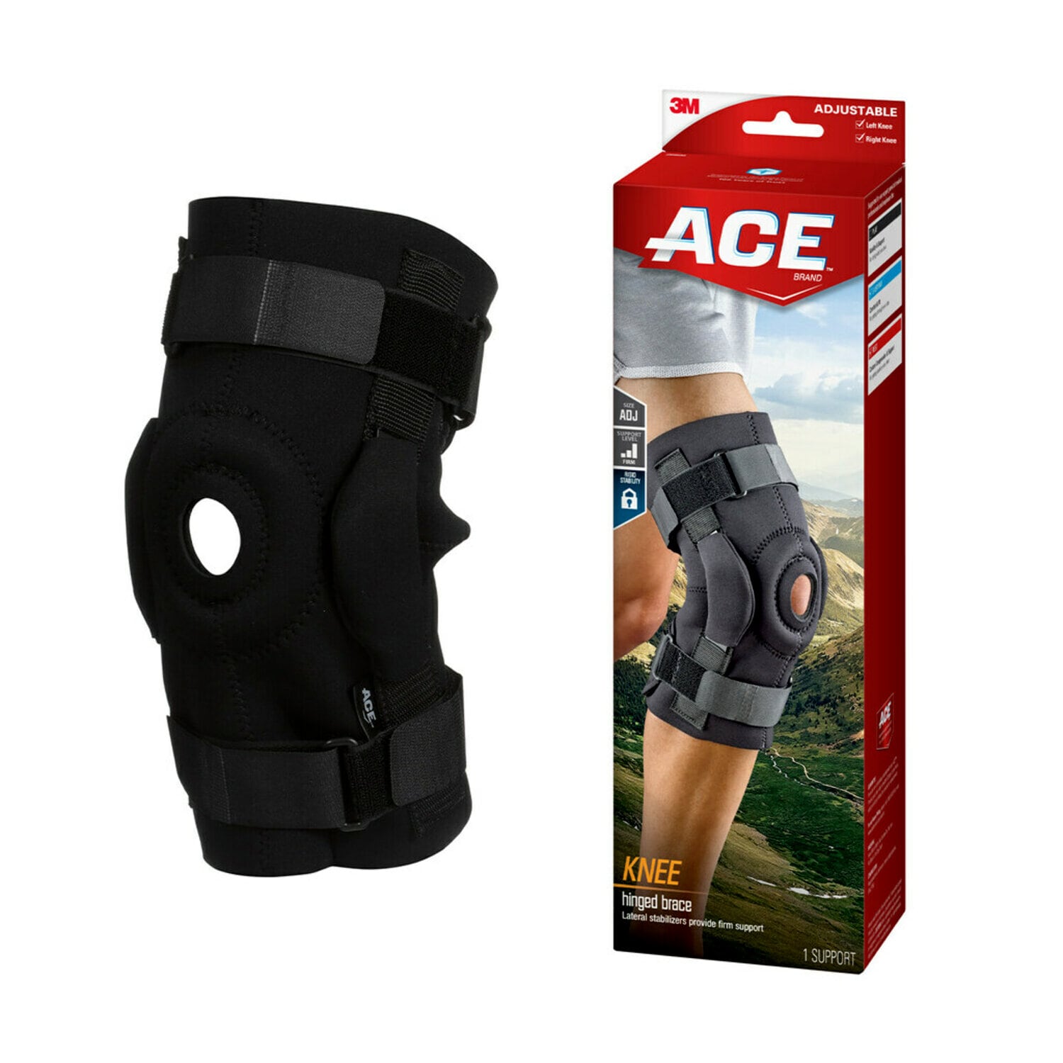 7100408614 - ACE Brand Hinged Knee Brace 209600, Adjustable