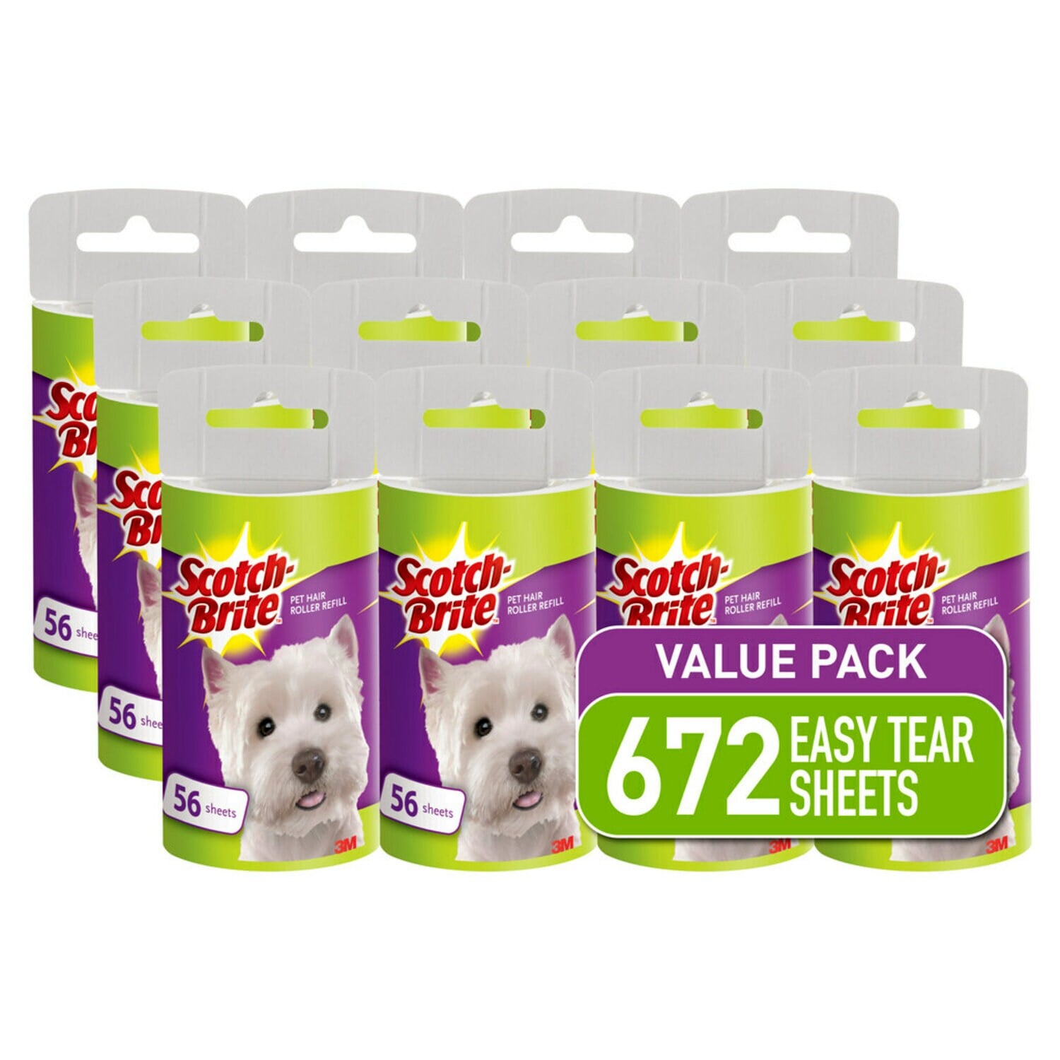 7010311193 - Scotch-Brite Pet Hair Roller Refill 839RFS-56, 12/cs