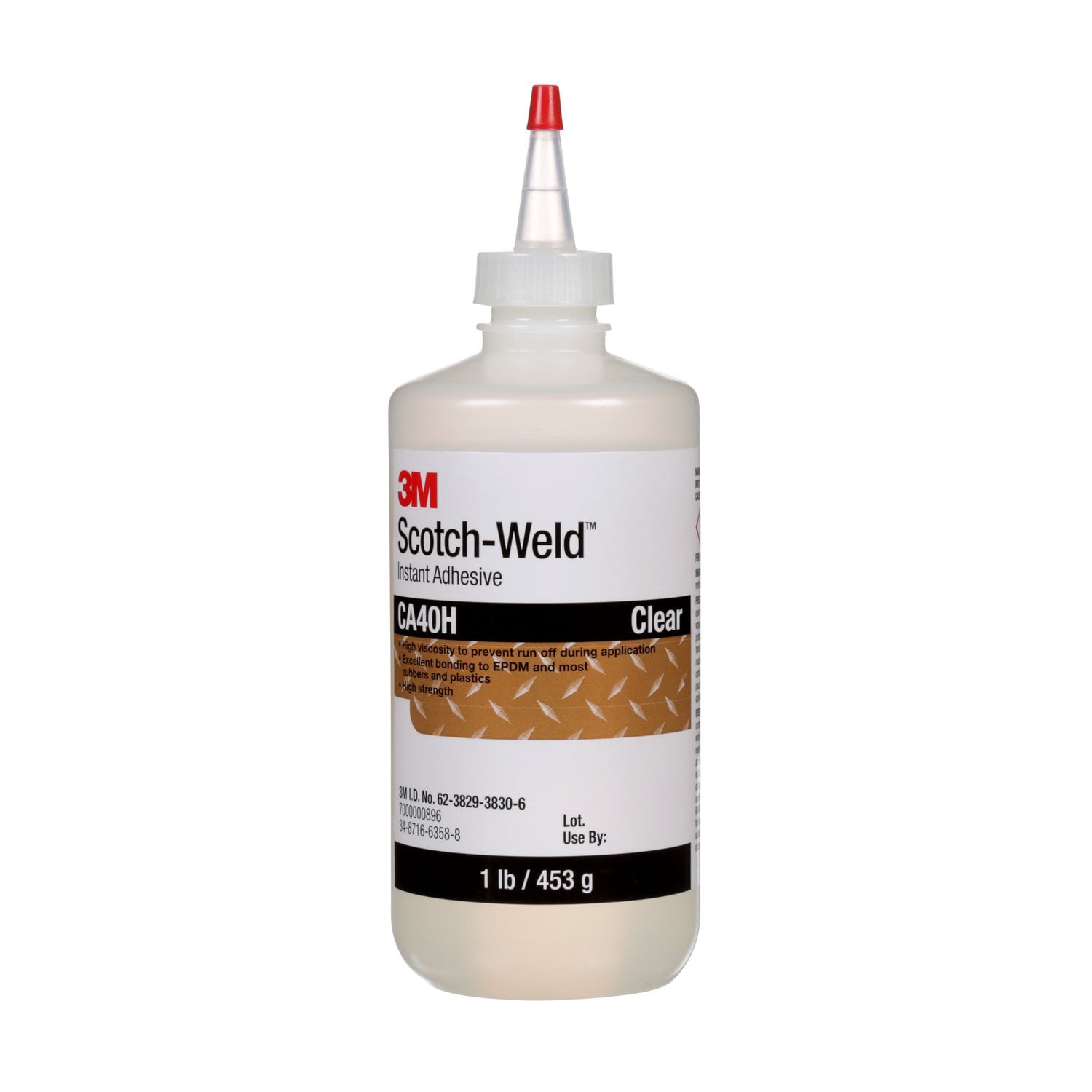 7000000896 - 3M Scotch-Weld Instant Adhesive CA40H, Clear, 1 Pound, 1 Bottle/Case