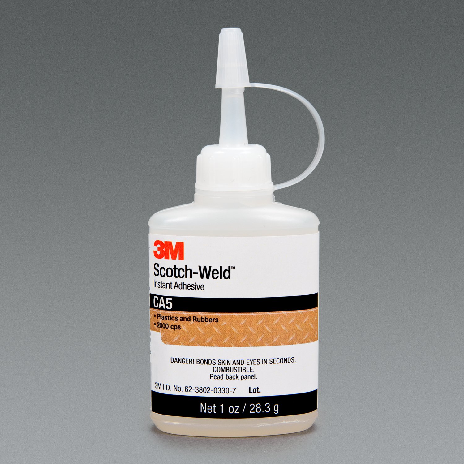 7000046524 - 3M Scotch-Weld Instant Adhesive CA5, Clear, 1 fl oz, 12 Bottles/Case