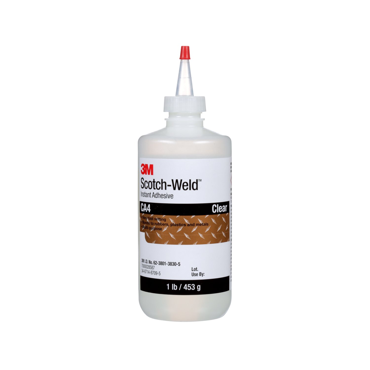 7000028587 - 3M Scotch-Weld Instant Adhesive CA4, Clear, 1 Pound, 1 Bottle/Case