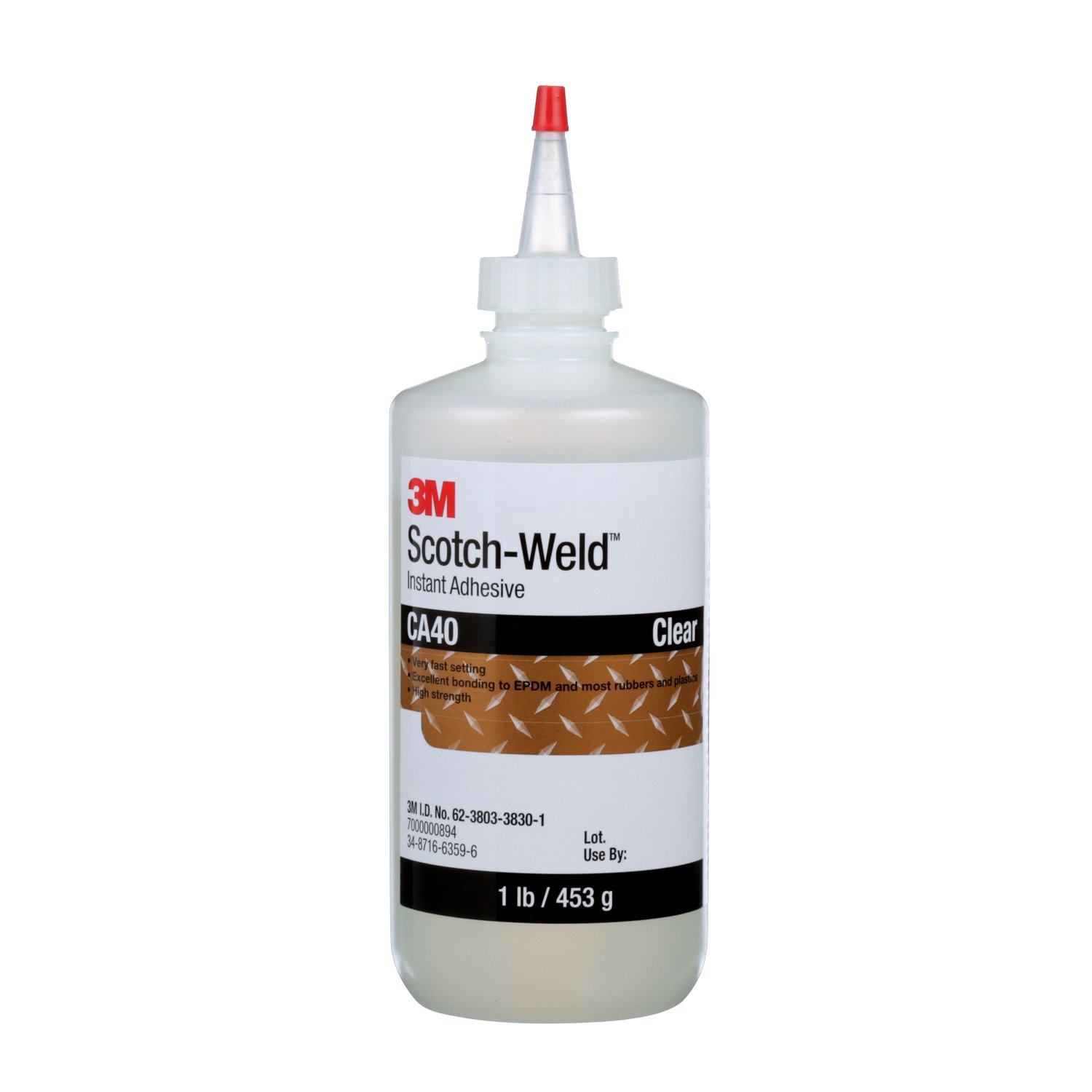 7000000894 - 3M Scotch-Weld Instant Adhesive CA40, Clear, 1 Pound, 1 Bottle/Case