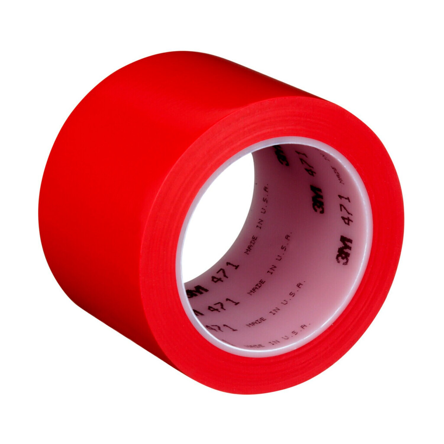 7100064525 - 3M Vinyl Tape 471, Red, 3 in x 36 yd, 5.2 mil, 12 Roll/Case, Individually Wrapped Conveniently Packaged