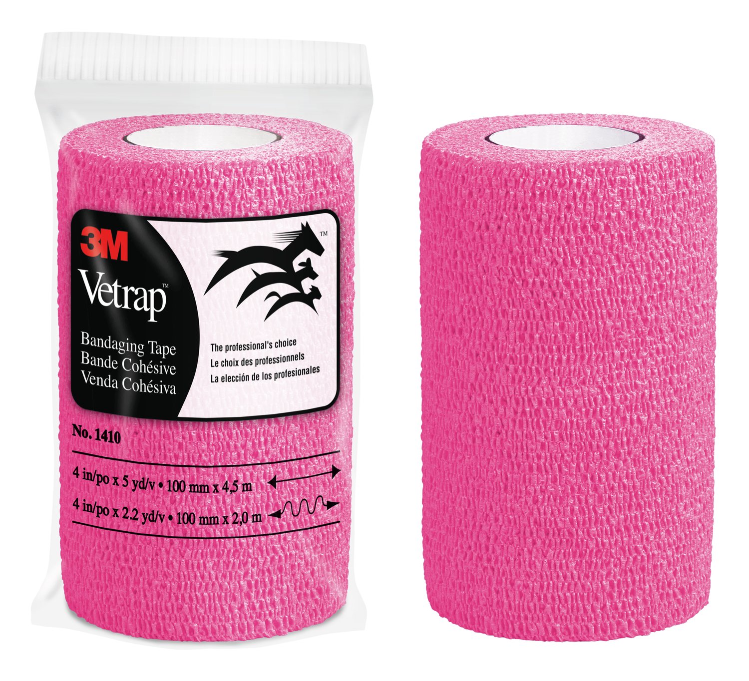 7000053655 - 3M Vetrap Bandaging Tape Bulk Pack, 1410HP Bulk Hot Pink