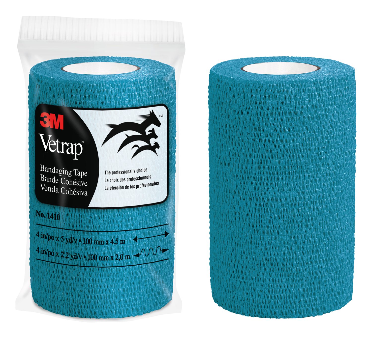 7000128582 - 3M Vetrap Bandaging Tape, 1410T Teal