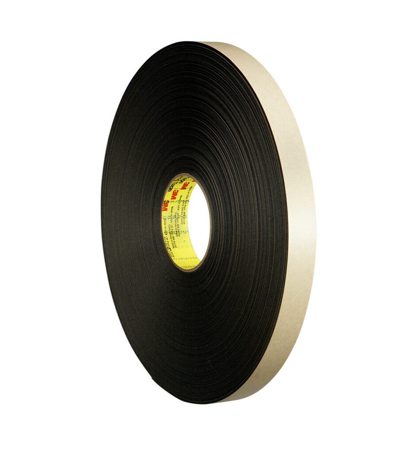7000123708 - 3M Double Coated Polyethylene Foam Tape 4492B, Black, 1/2 in x 72 yd, 31 mil, 18 Roll/Case