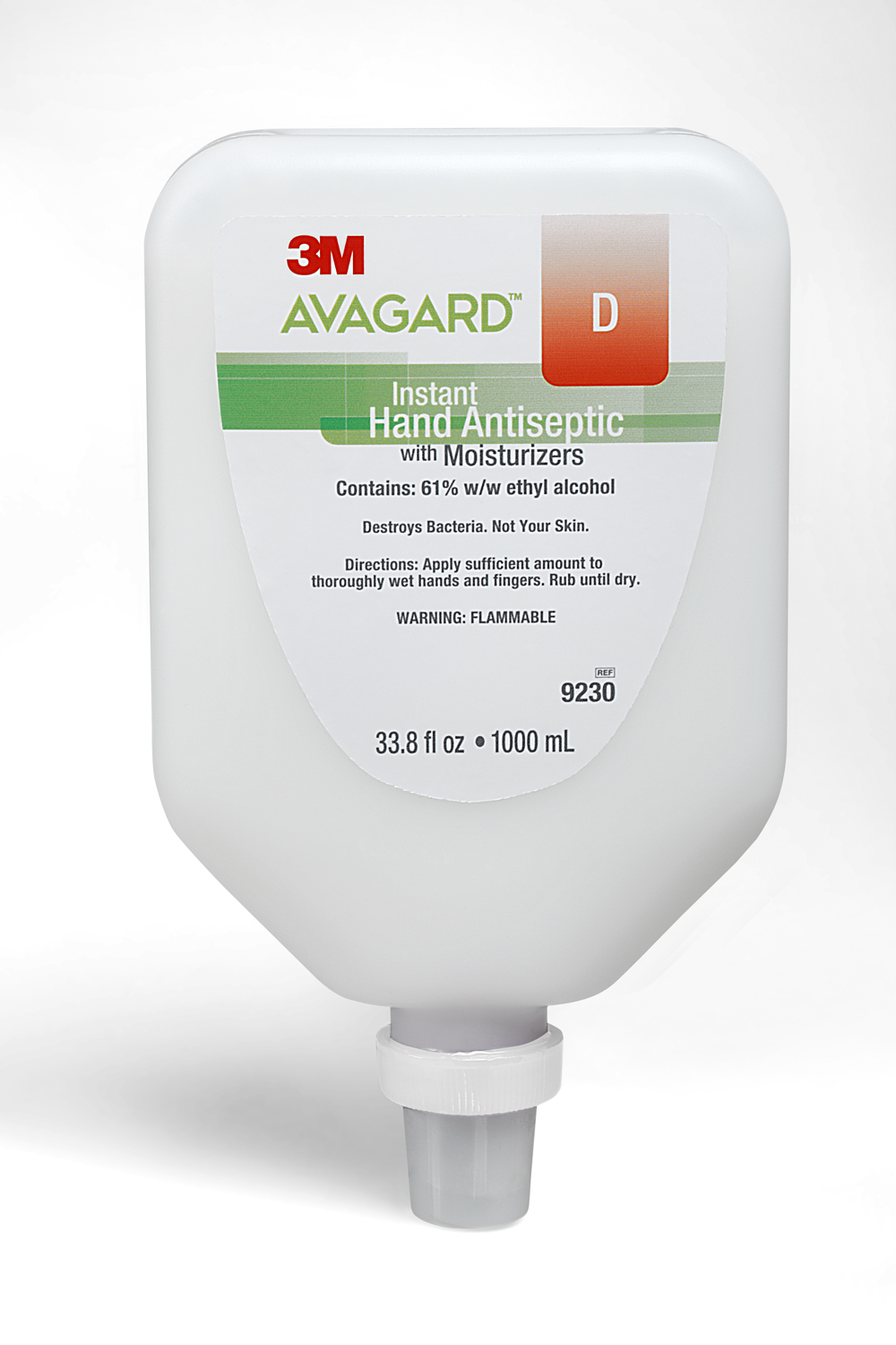 3M™ Avagard™ D Instant Hand Antiseptic with Moisturizers (61% w/w ethyl  alcohol) 9230, 1000 mL Aircraft 9393121