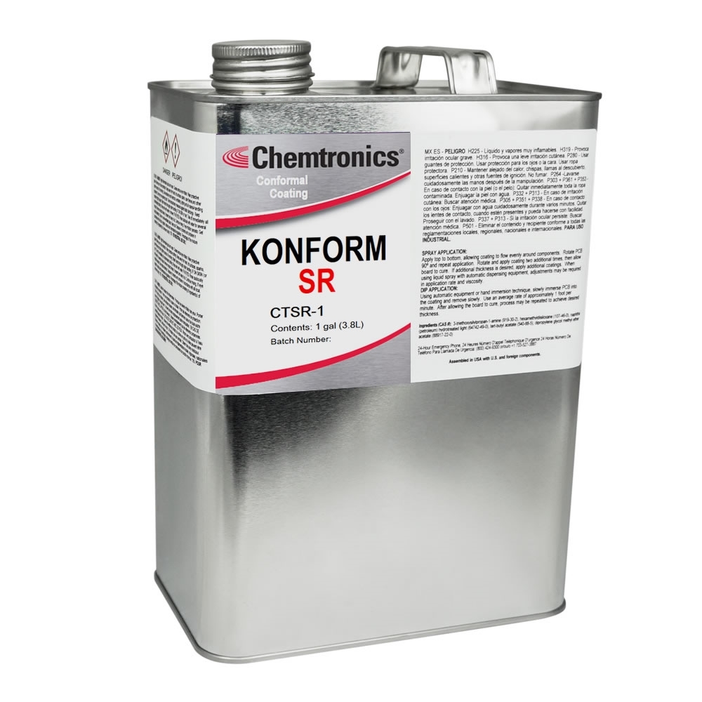 CTSR1 - CHEMTRONICS KONFORM SR SILICONE CONFORMAL COATING 1GL