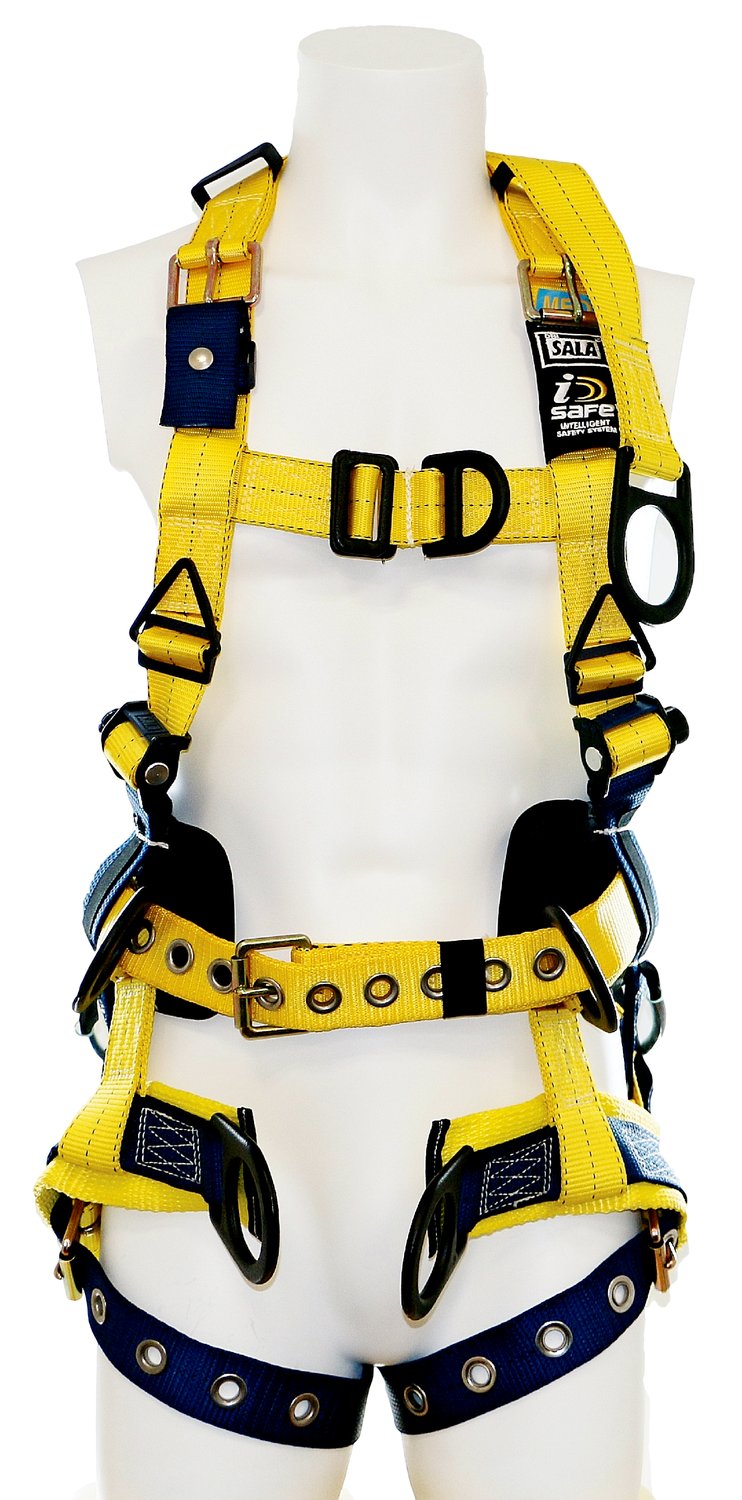 7012151366 - 3M DBI-SALA Delta Vest Tower Climbing/Positioning Safety Harness with Back D-ring Extension 1100391, N Blue, Large