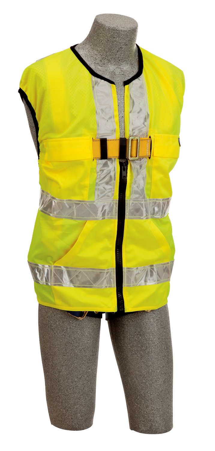 7012815588 - 3M DBI-SALA Delta Hi-Vis Reflective Workvest Safety Harness 1107421, Yellow, X-Large