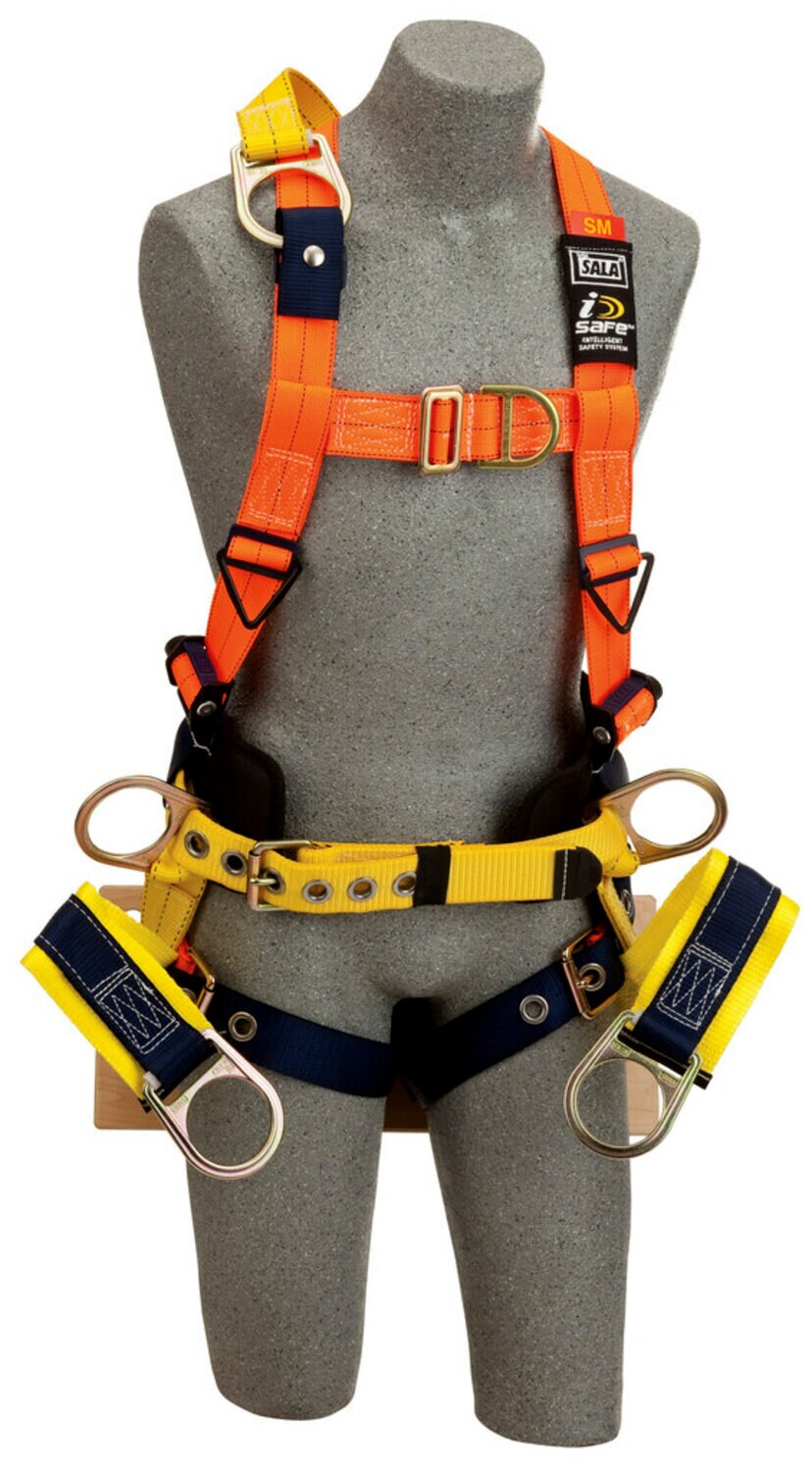 7100271457 - 3M DBI-SALA Delta Oil and Gas Climbing/Positioning/Suspension Safety Harness with Board Seat 1108125, Hi-Vis Orange, Large