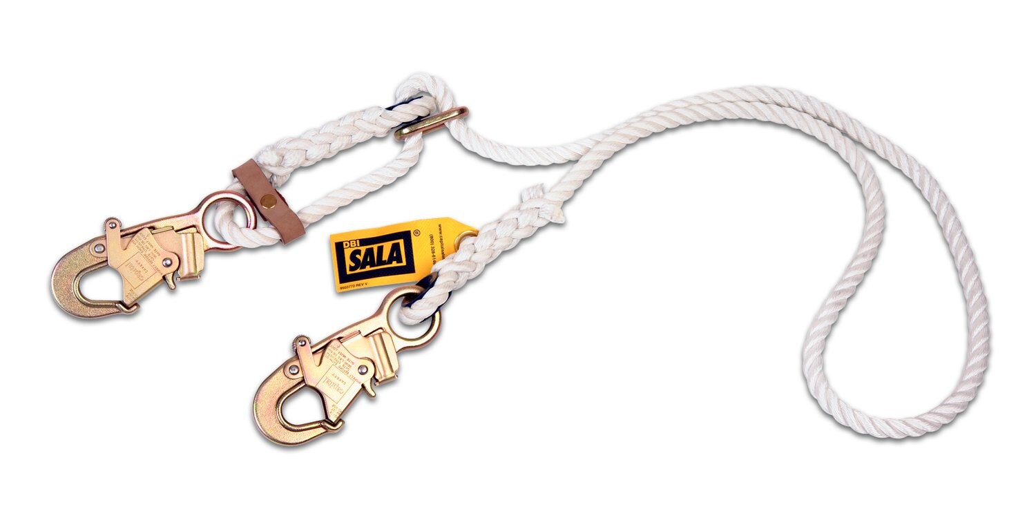 7012817068 - 3M DBI-SALA Adjustable Rope Positioning Lanyard 1232210, 1/2 in Polyester, 6 ft