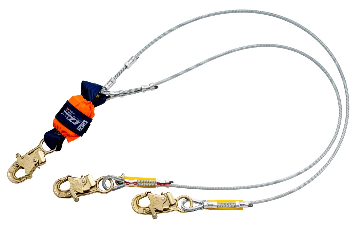 7012817178 - 3M DBI-SALA EZ-Stop Leading Edge 100% Tie-Off Cable Shock-Absorbing Lanyard 1246067, Orange, 6 ft