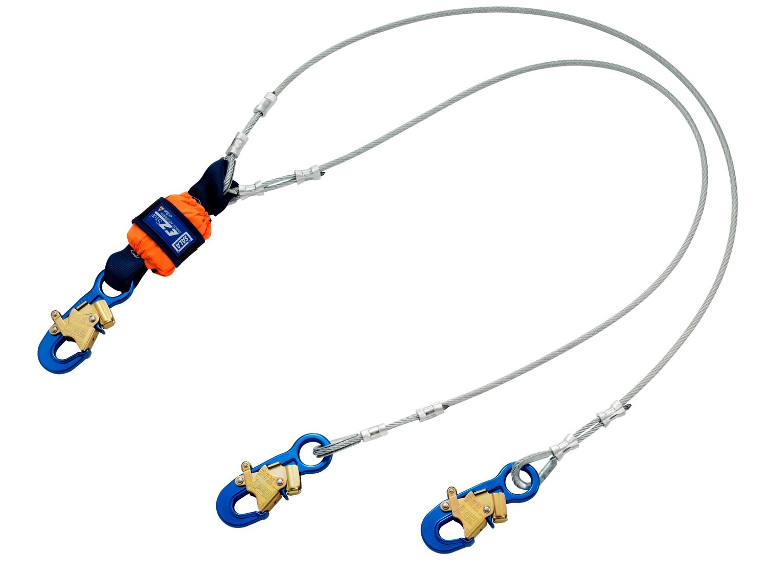 7100237573 - 3M DBI-SALA EZ-Stop Leading Edge 100% Tie-Off Cable Shock-Absorbing Lanyard 1246068, Orange, 6 ft