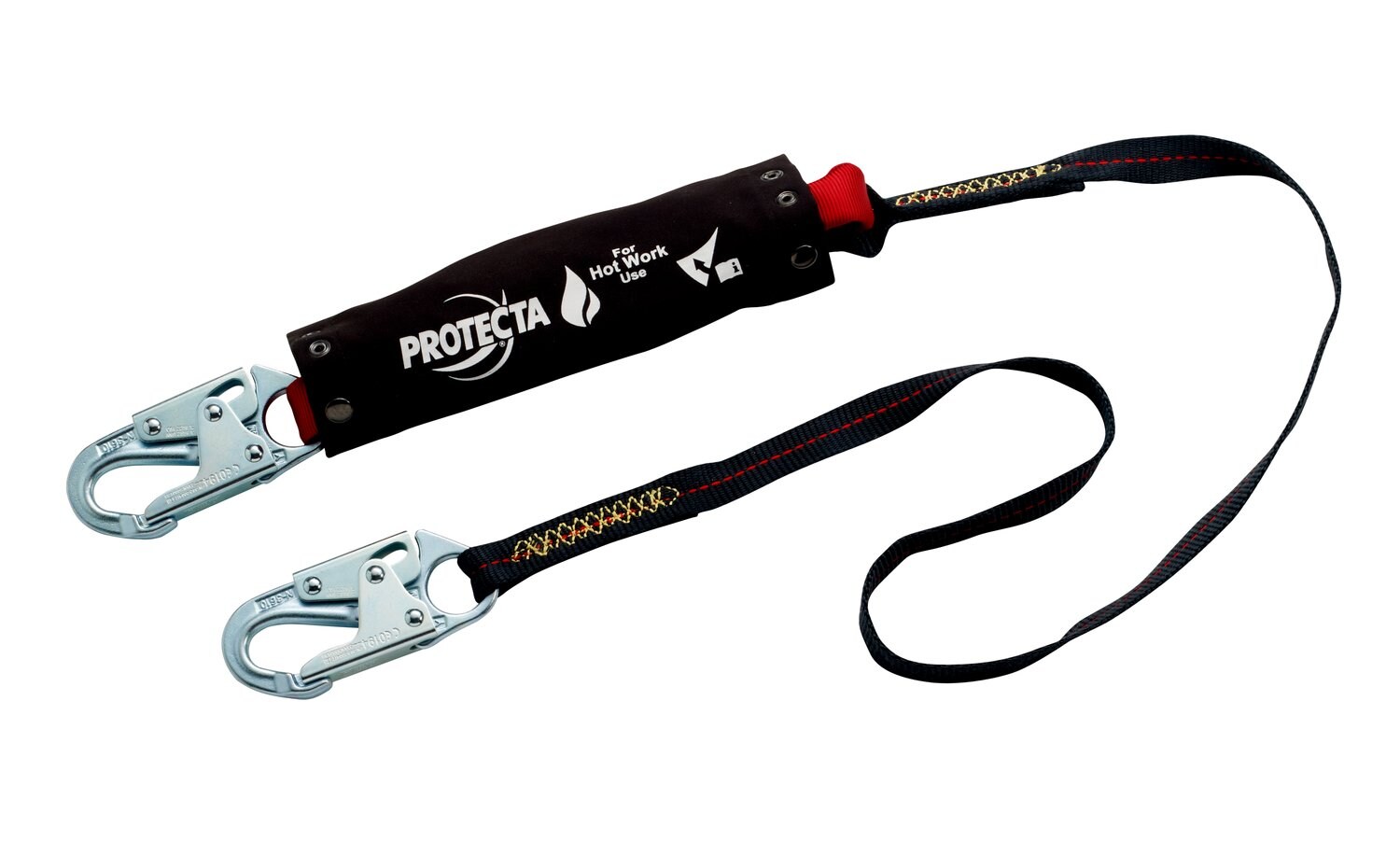 7012817345 - 3M Protecta Hot Work Web Shock-Absorbing Lanyard 1340129, Kevlar Fiber, 6 ft