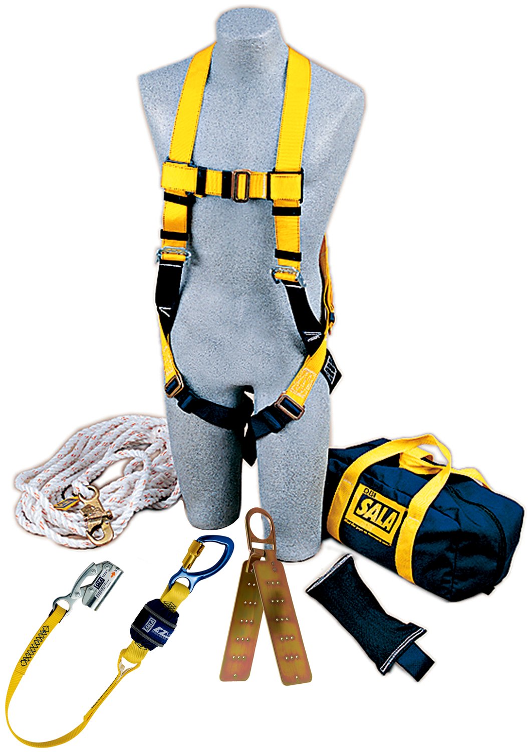 7012818307 - 3M DBI-SALA Roofers Fall Protection Compliance Kit 2104169, Anchor, Harness, Rope Grab/Lanyard, Lifeline, 50 ft