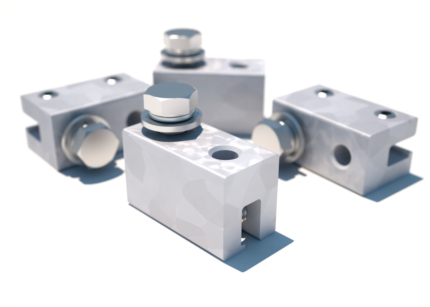 7100216316 - 3M DBI-SALA E Maxi Clamp 4-Pack for Standing Seam Roof Top Anchor 7241206, Silver, 1 Pack