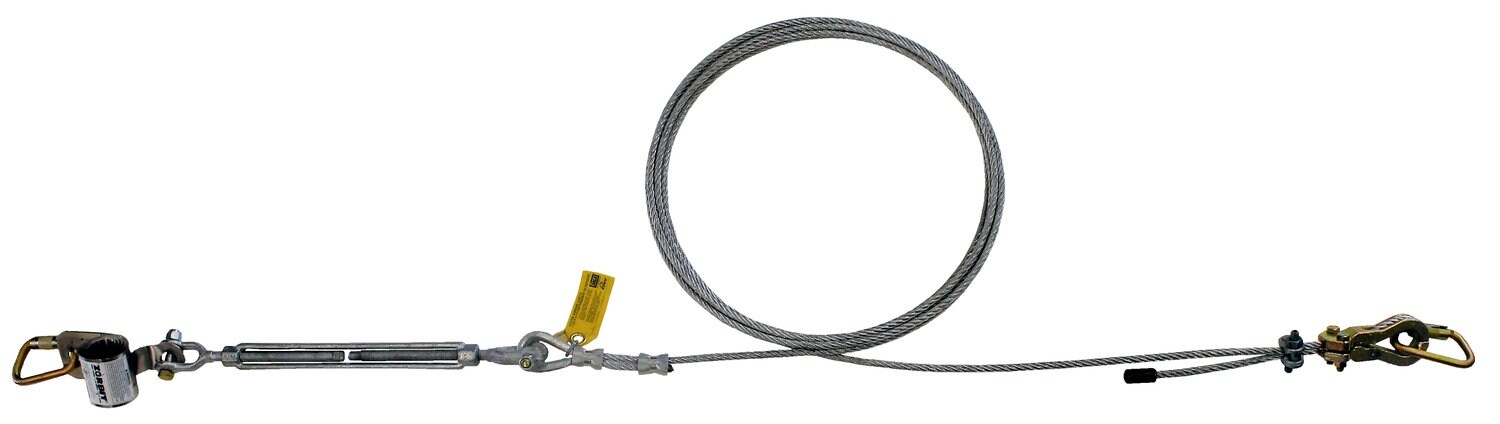 7012820261 - 3M DBI-SALA Single-Span Horizontal Lifeline For Stanchions 7403050, Galvanized Cable, 50 ft