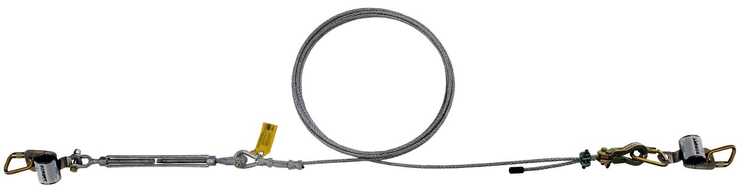 7012820279 - 3M DBI-SALA Single-Span Horizontal Lifeline For Stanchions 7403280, Galvanized Cable, 280 ft