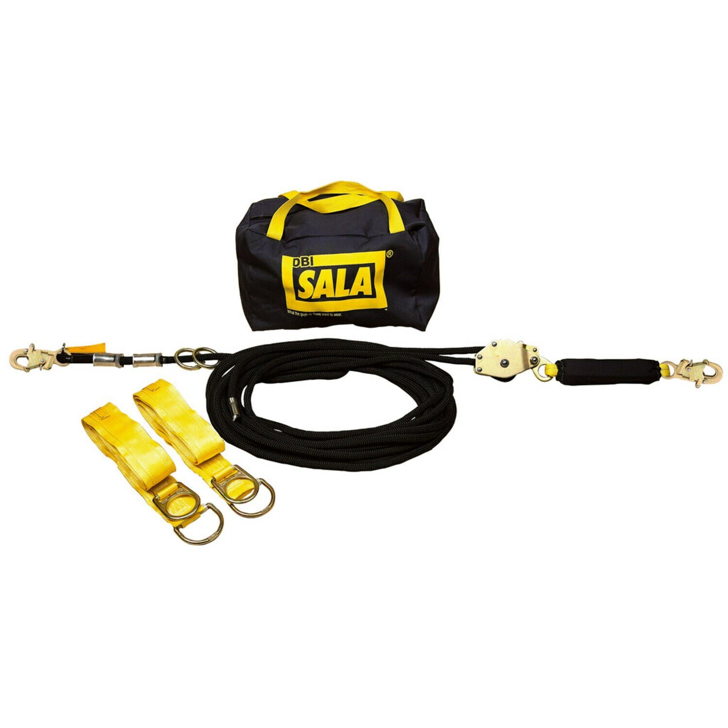 7012820306 - 3M DBI-SALA Temporary Horizontal Lifeline System with Anchors 7600704, 11/16 in Nylon Kernmantle Rope, 50 ft