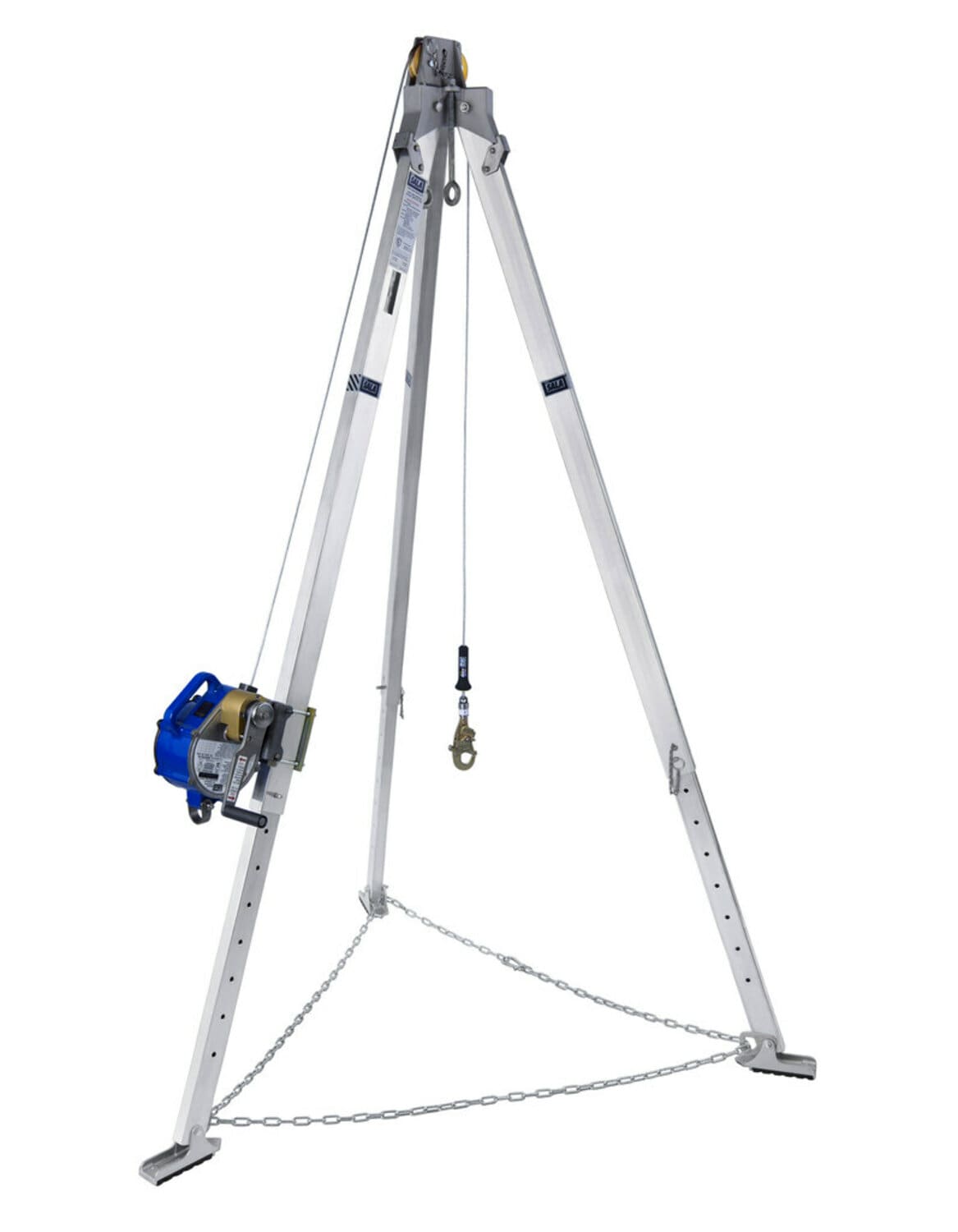 7012693285 - 3M DBI-SALA Confined Space Aluminum Tripod with 3-Way SRL 8301031, 7 ft High, 50 ft Stainless Steel Cable