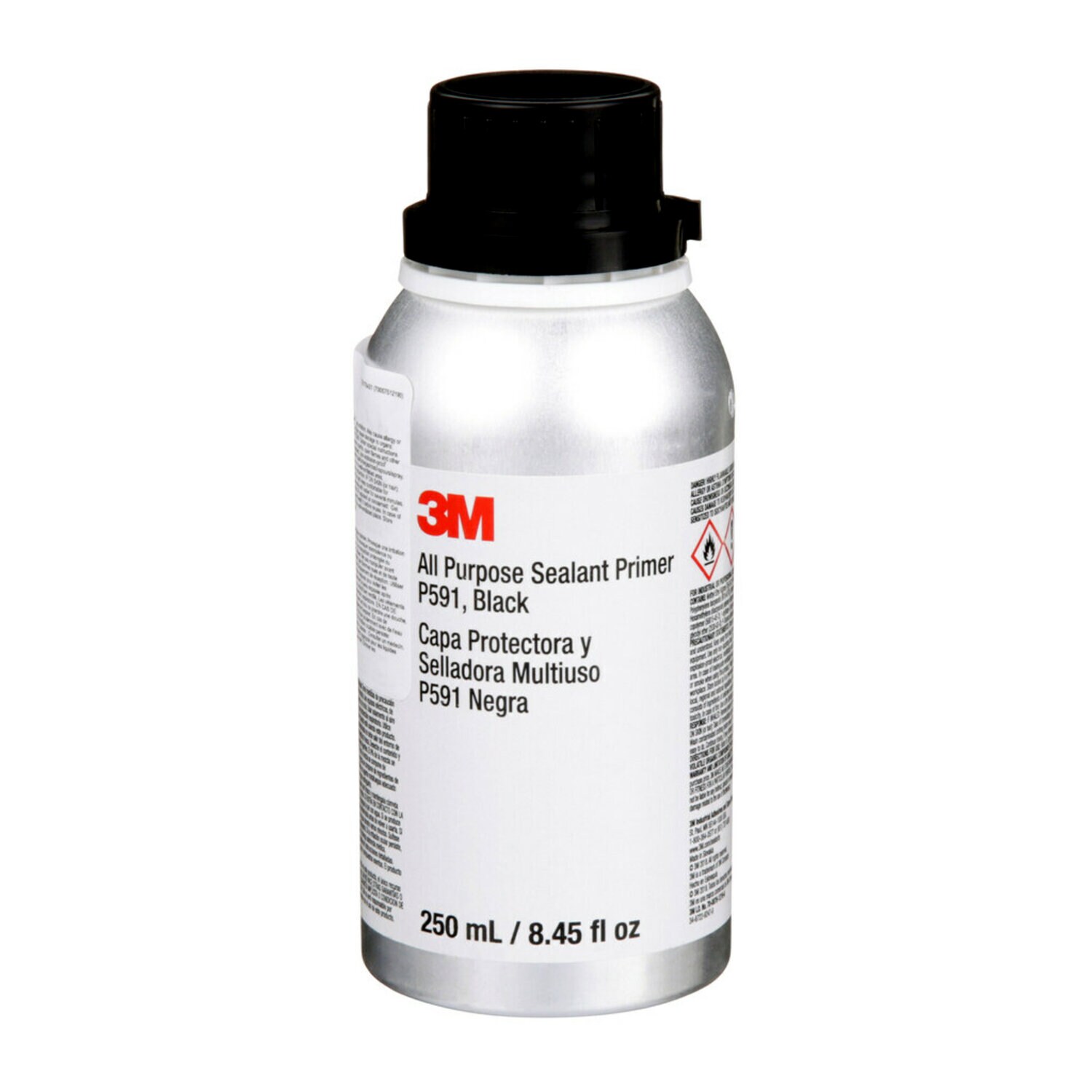 7100175431 - 3M All Purpose Sealant Primer P591, Black, 250 mL Bottle, 12/Case