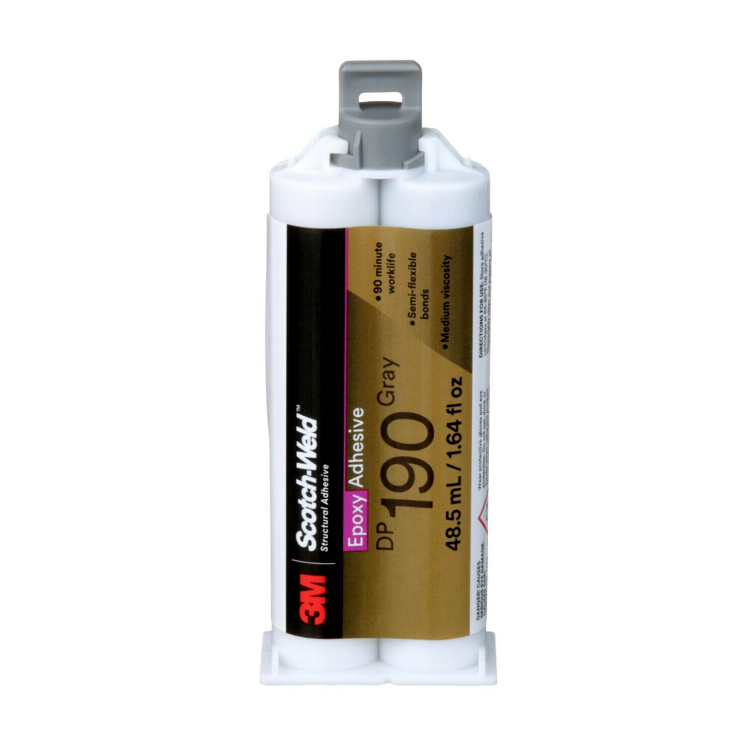 7010410438 - 3M Scotch-Weld Epoxy Adhesive DP190, Gray, 48.5 mL Duo-Pak, 12/Case