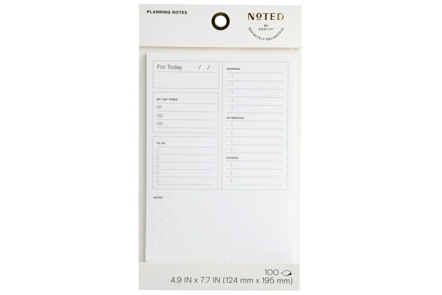 7100275429 - Post-it Planning Notes NTD6-58-1, 4.9 in x 7.7 in (124 mm x 195 mm)
